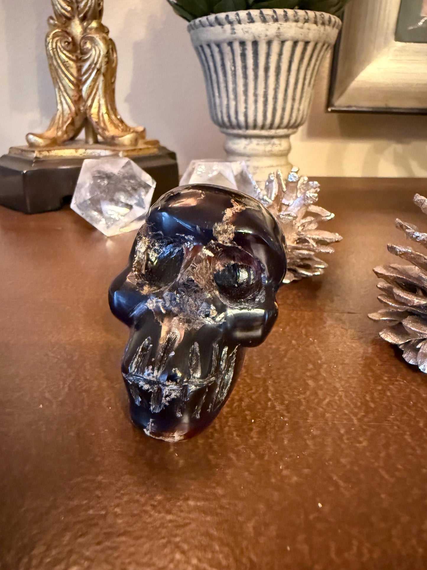 Amber Skull 2.25”, New, Crystal Healing, High Vibration Crystals, altar, gift, authentic amber