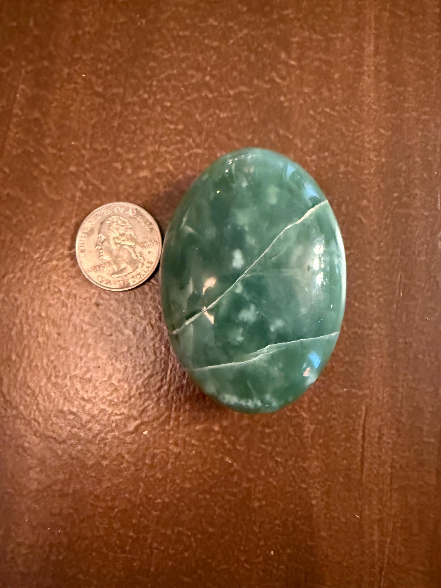 Grape Jade Palm Stone, New, 2.5”, Crystal healing, gift, high vibration crystals