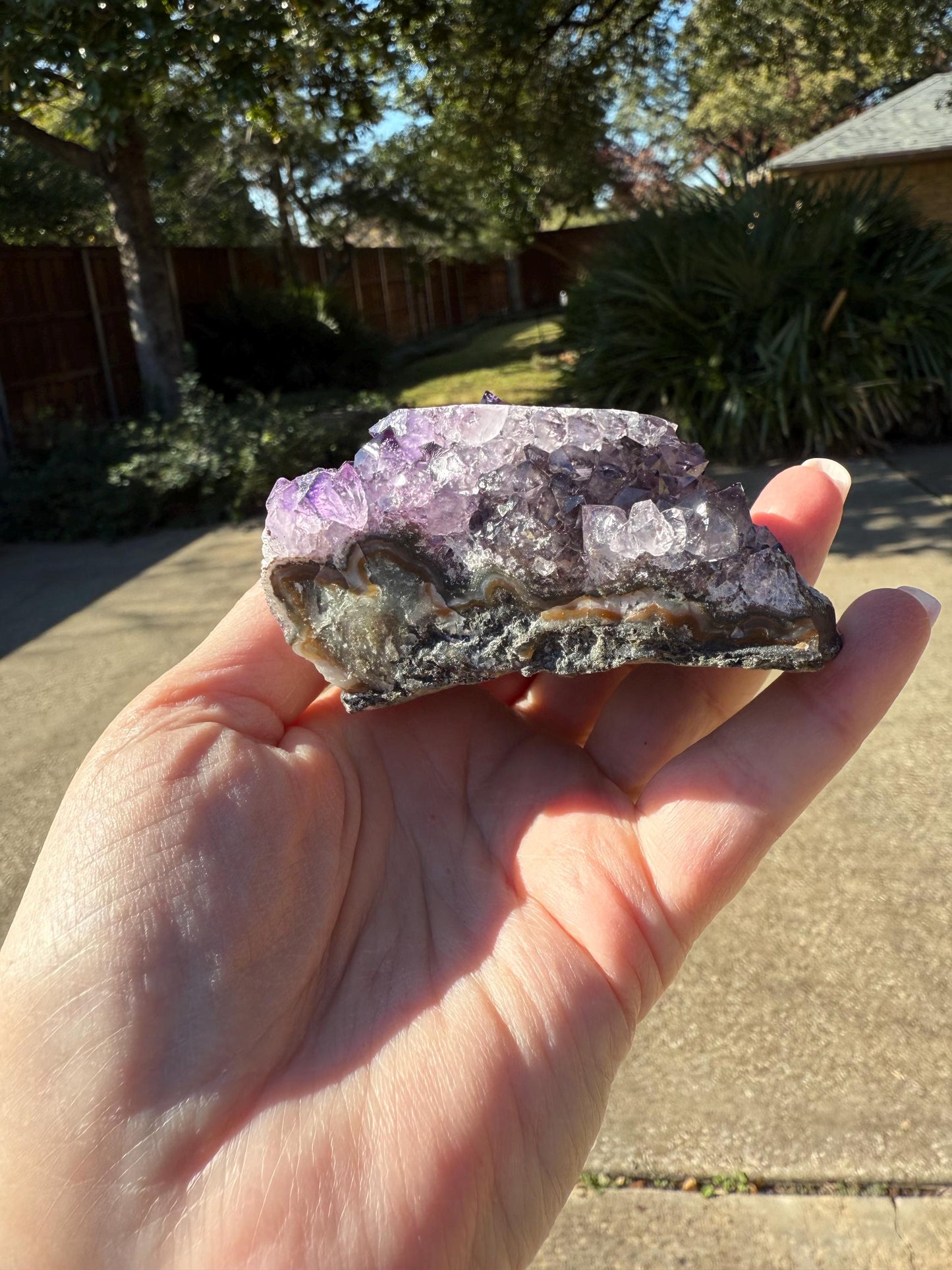 Deep Purple Galaxy Stalactite Eye Amethyst Bed, 4”, altar, gift, crystals, high vibration crystals