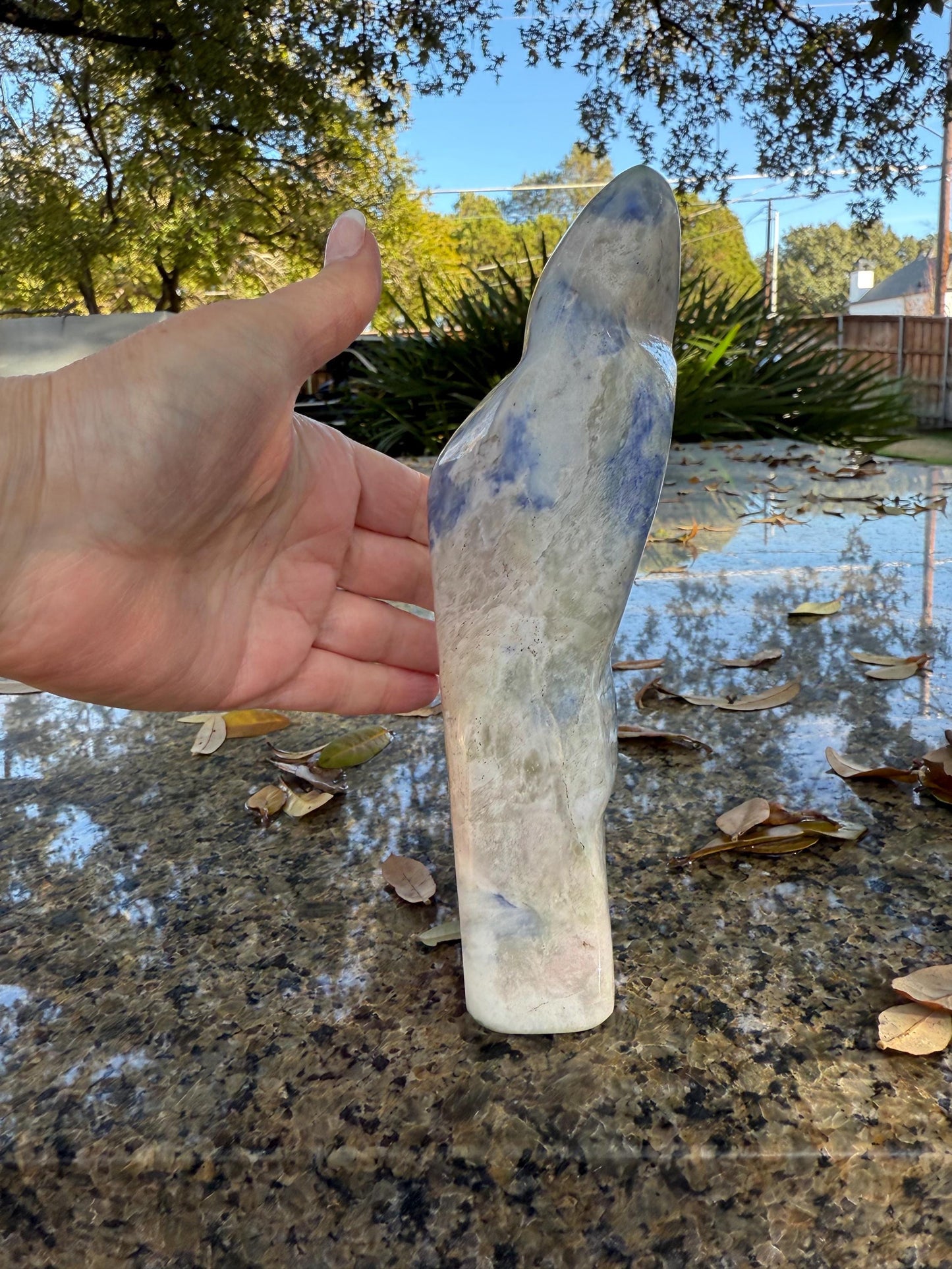 Premium Afghanite Standing Freeform, large statement carving, 6.75”, high vibration crystals, crystal healing