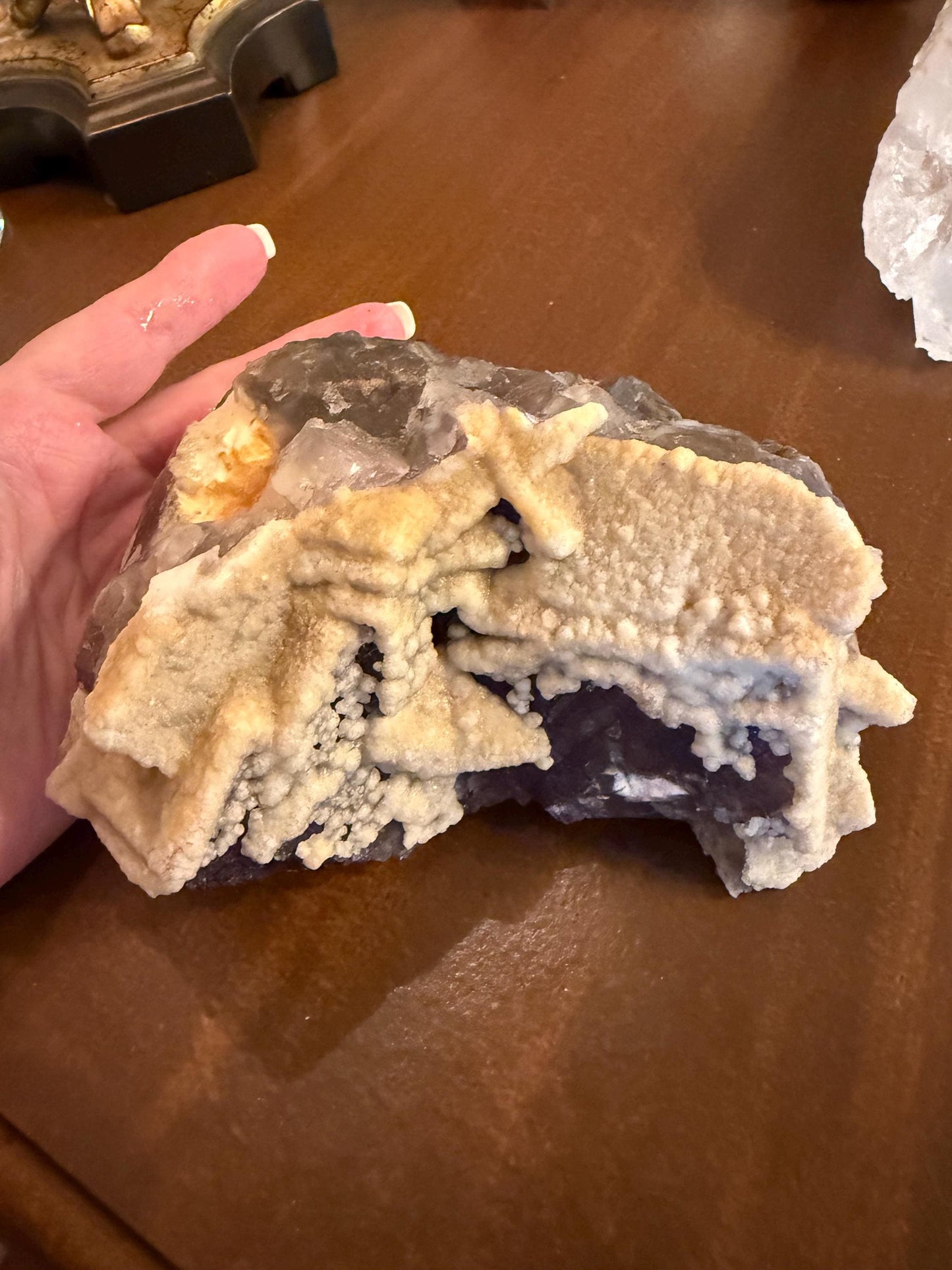 Stunning Purple Fluorite Raw Statement Piece, 5.5”, healing crystals