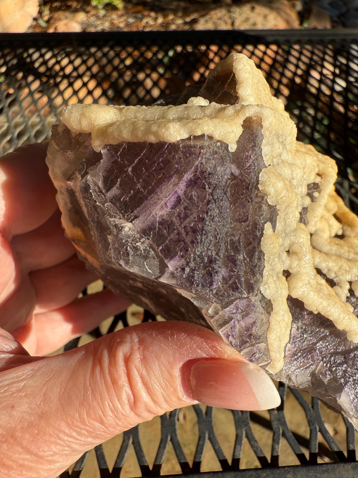 Stunning Purple Fluorite Raw Statement Piece, 5.5”, healing crystals