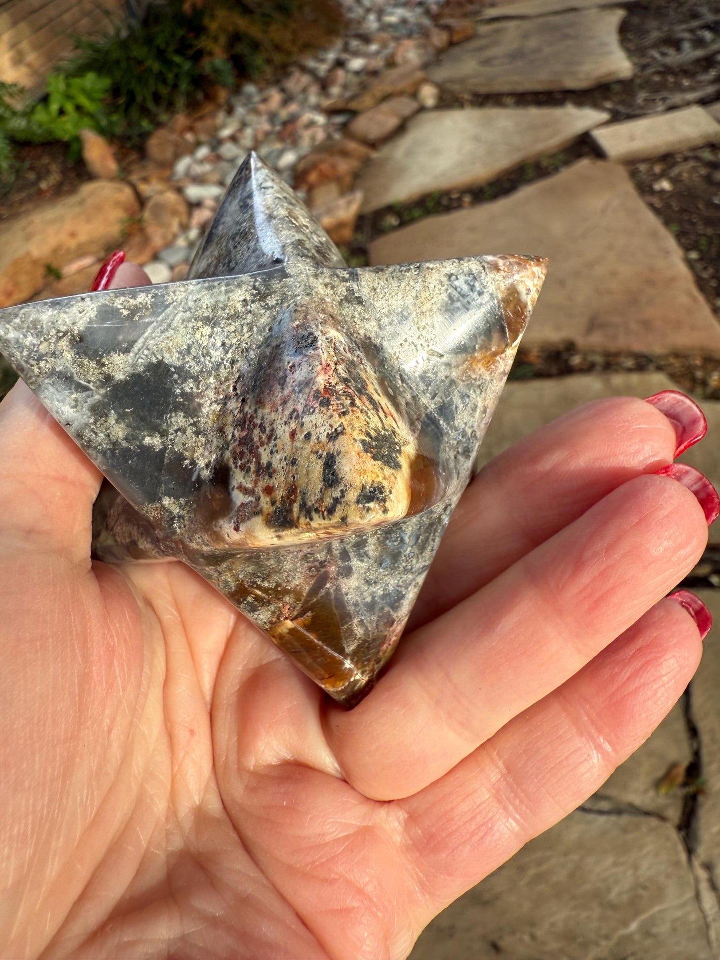 Marcasite Merkaba, 3.25”, crystal healing, gifts, high vibration crystals