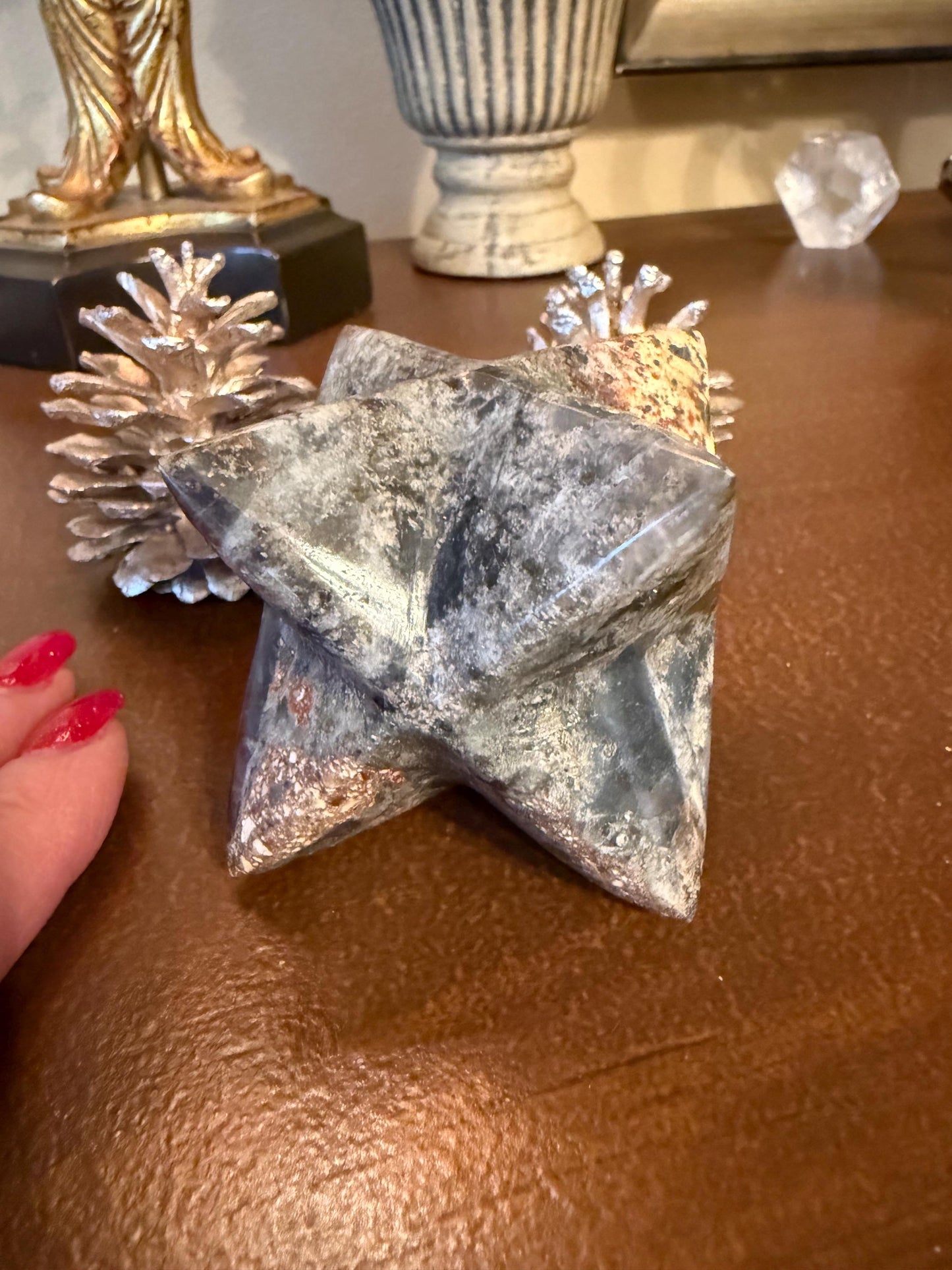 Marcasite Merkaba, 3.25”, crystal healing, gifts, high vibration crystals