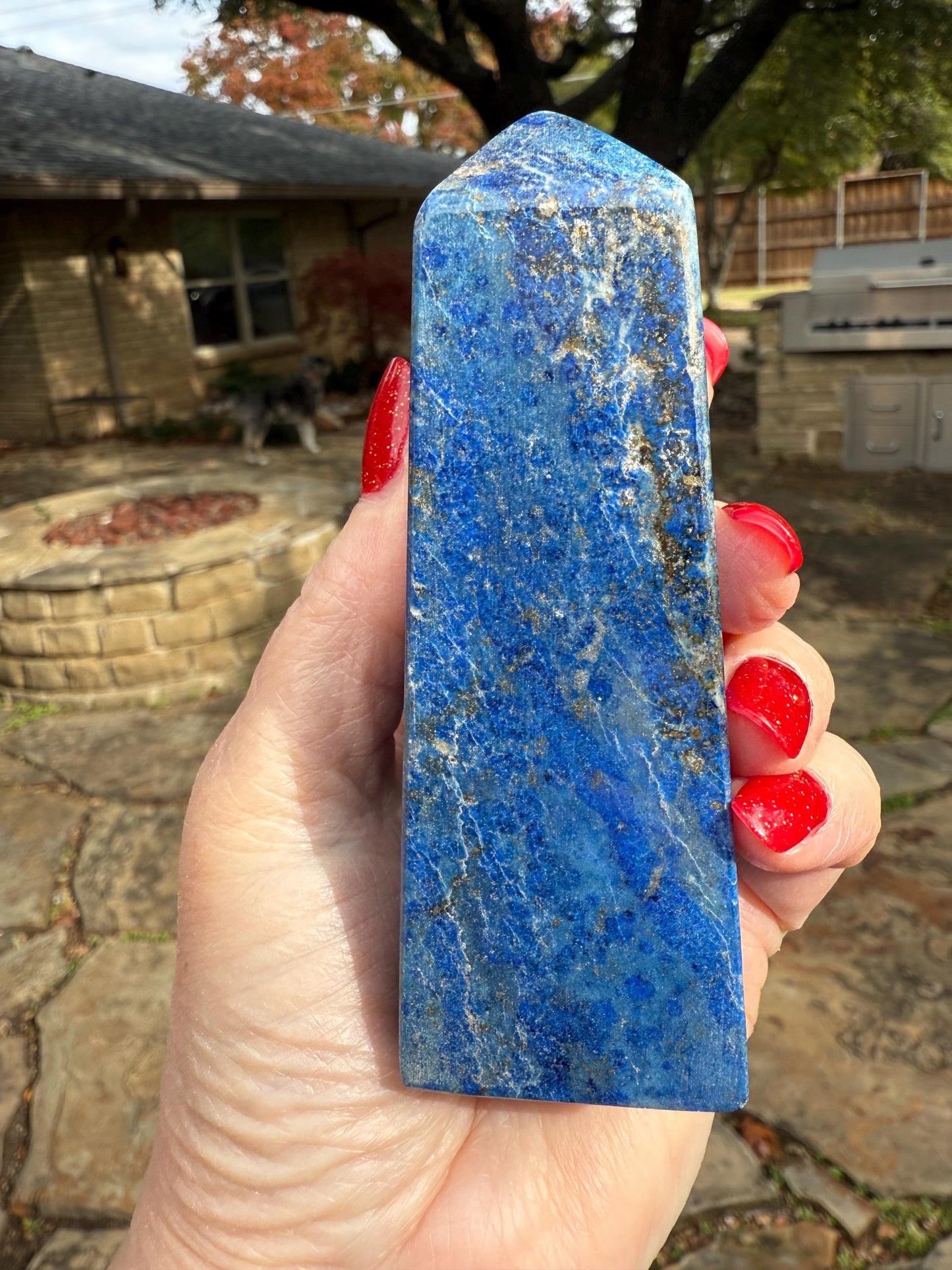 Lapis Lazuli Tower AAA, 4”, New, Crystal Healing, Gift, Altar, High Vibration Crystals