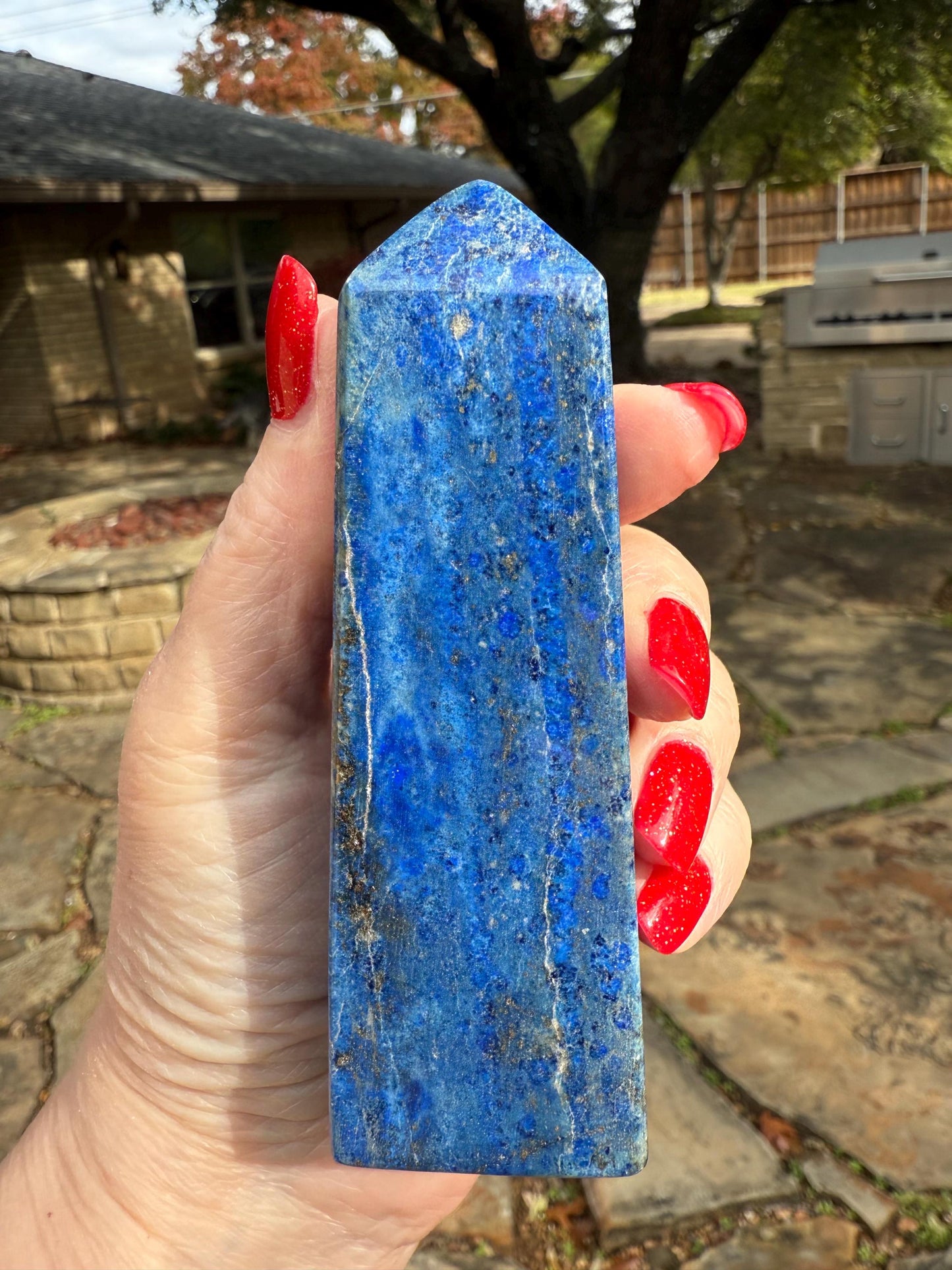 Lapis Lazuli Tower AAA, 4”, New, Crystal Healing, Gift, Altar, High Vibration Crystals