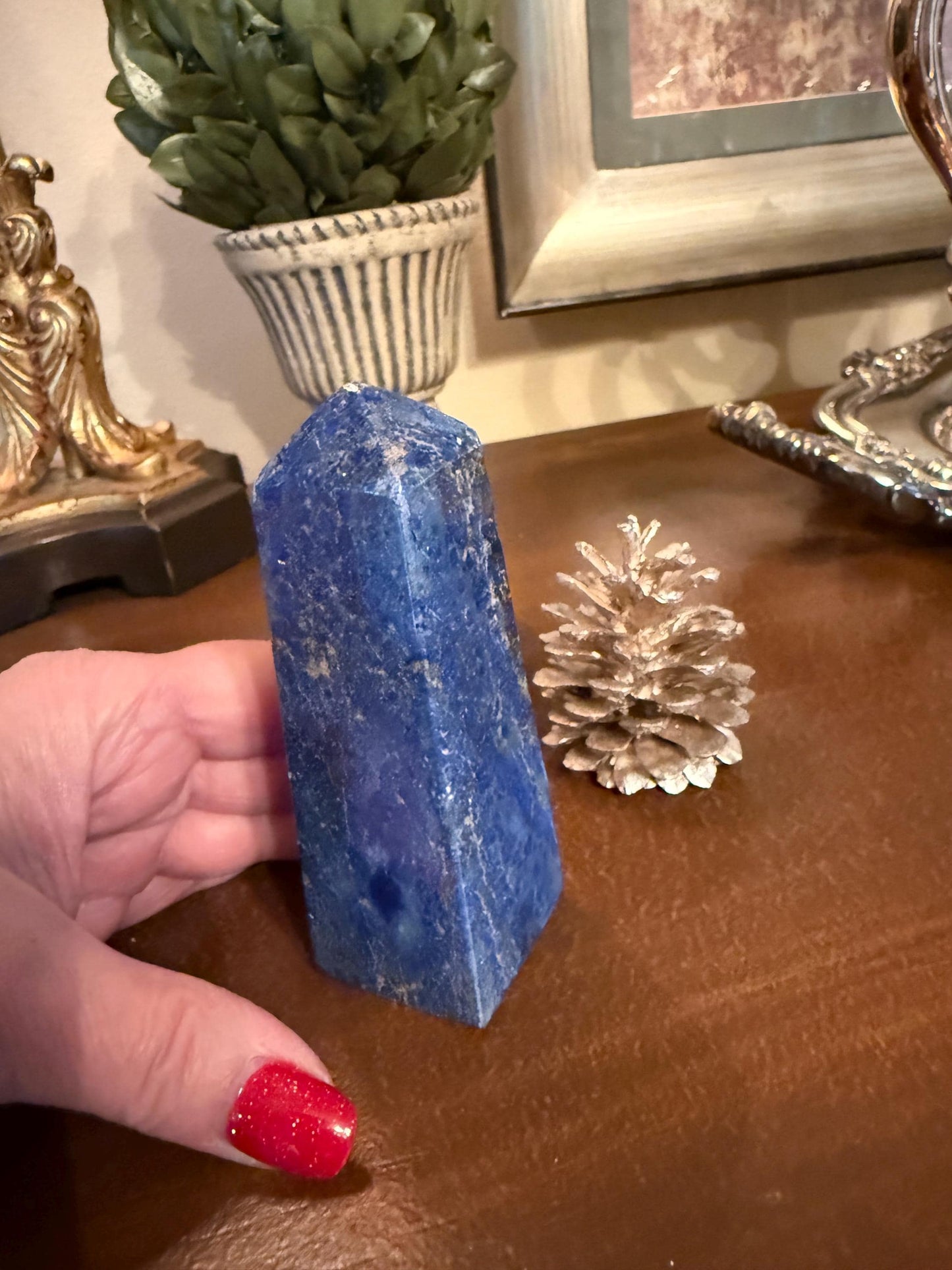 Lapis Lazuli Tower AAA, 4”, New, Crystal Healing, Gift, Altar, High Vibration Crystals
