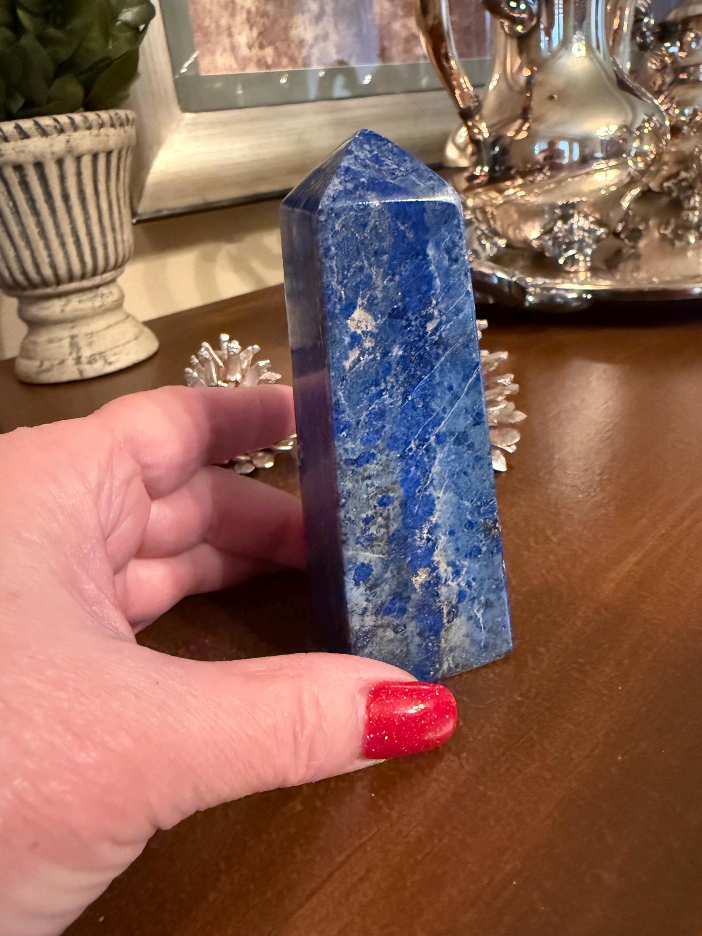 Lapis Lazuli Tower AAA, 4”, New, Crystal Healing, Gift, Altar, High Vibration Crystals