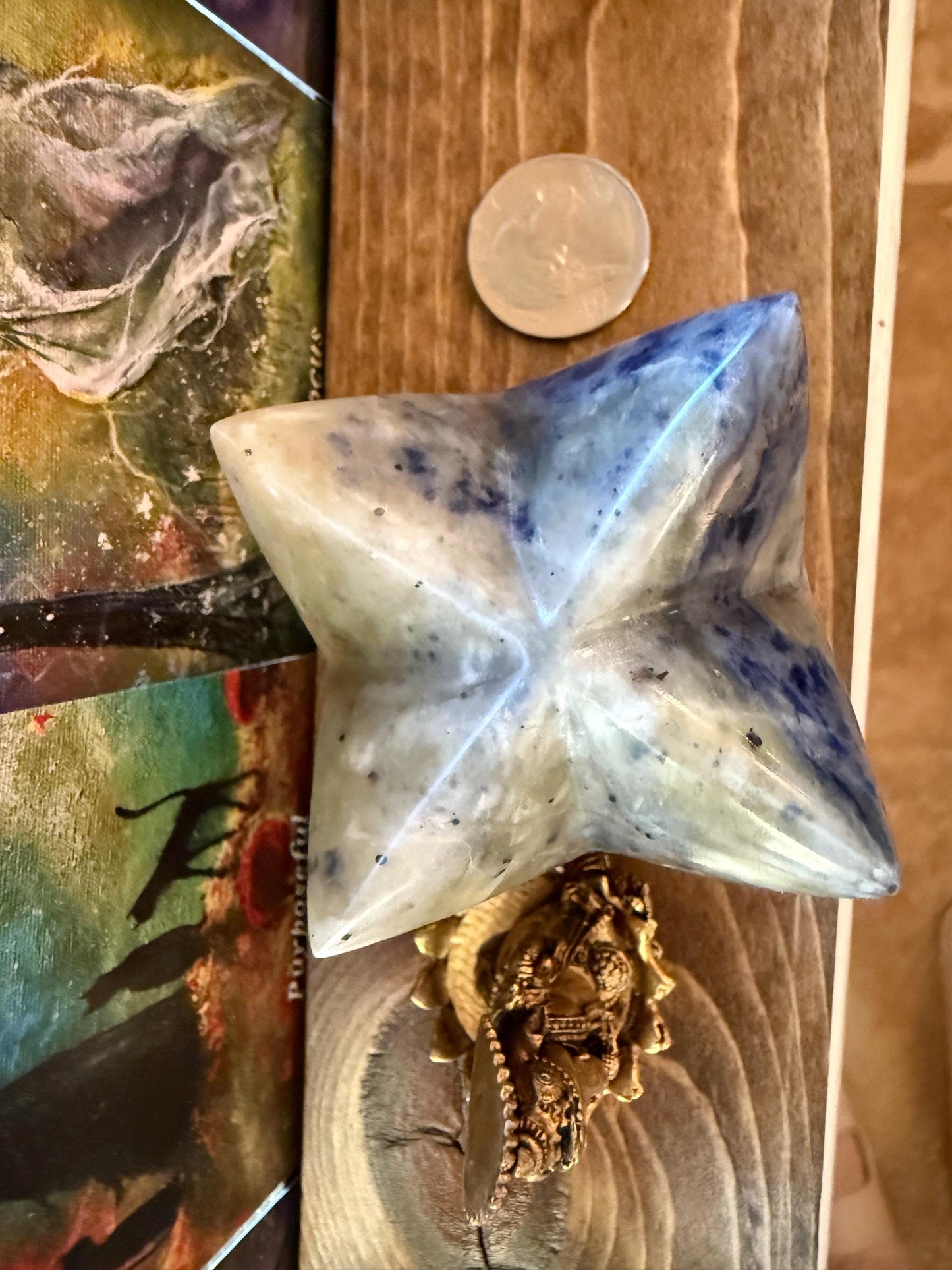 Sodalite Merkaba Star, new, authentic, high vibration crystals, altar, crystal magick, crystal healing
