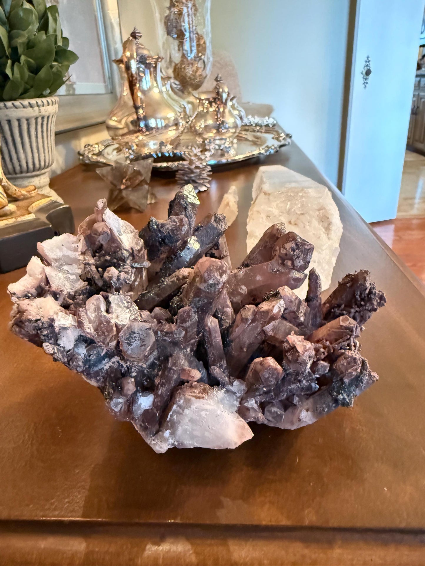 Purple Dragon Lemurian Cluster Bed, new, high quality, museum quality, crystal healing, 6”, premium