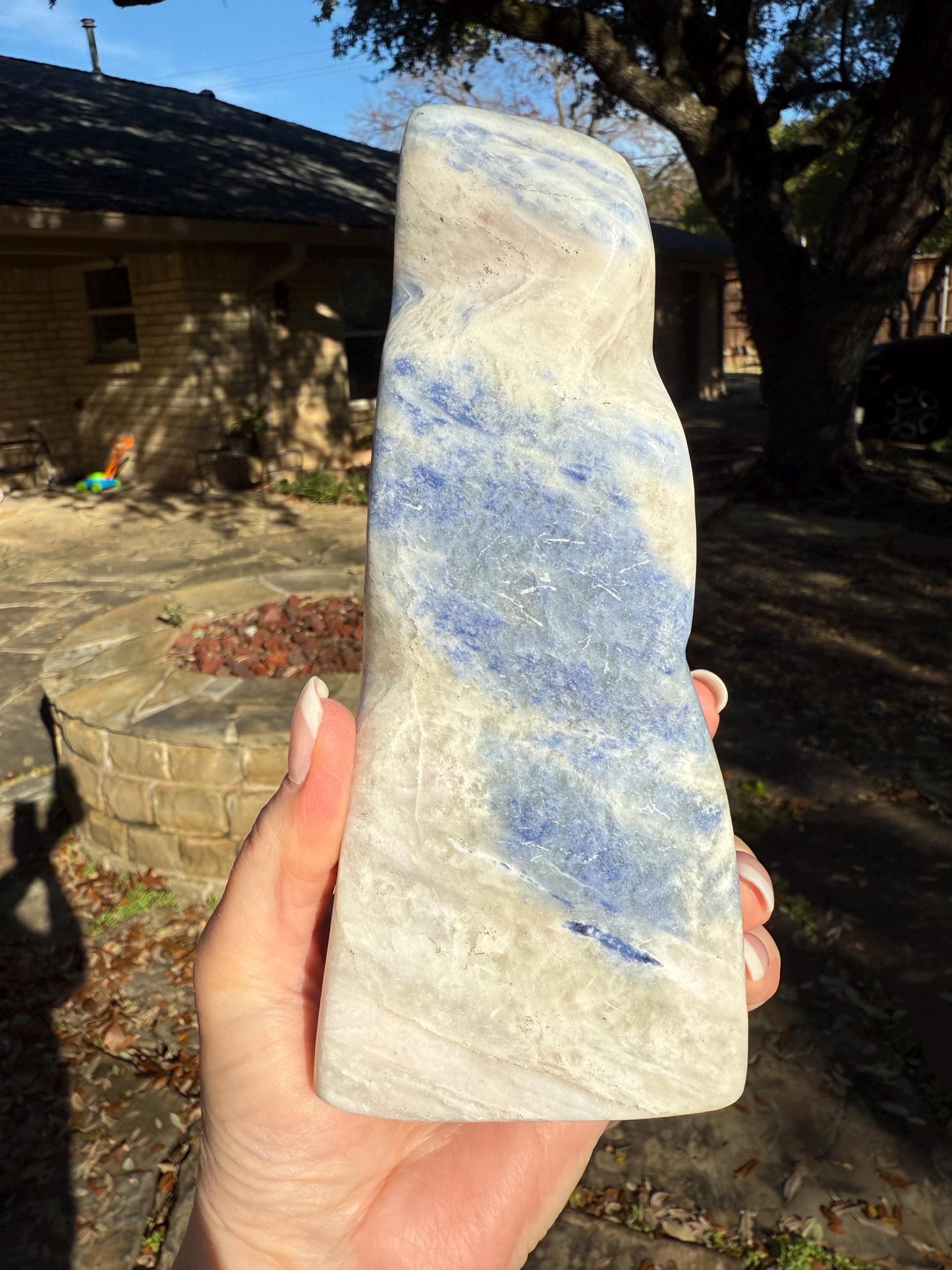 Premium Afghanite Standing Freeform, large statement carving, 6.75”, high vibration crystals, crystal healing