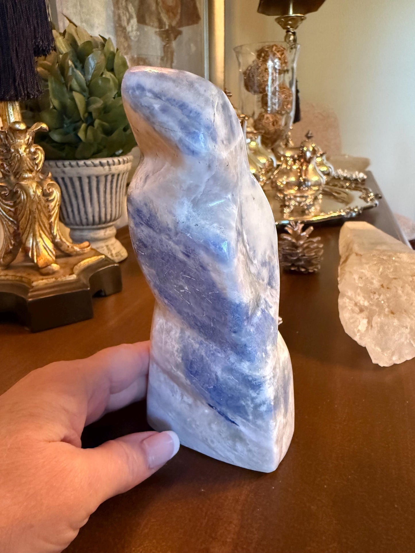 Premium Afghanite Standing Freeform, large statement carving, 6.75”, high vibration crystals, crystal healing