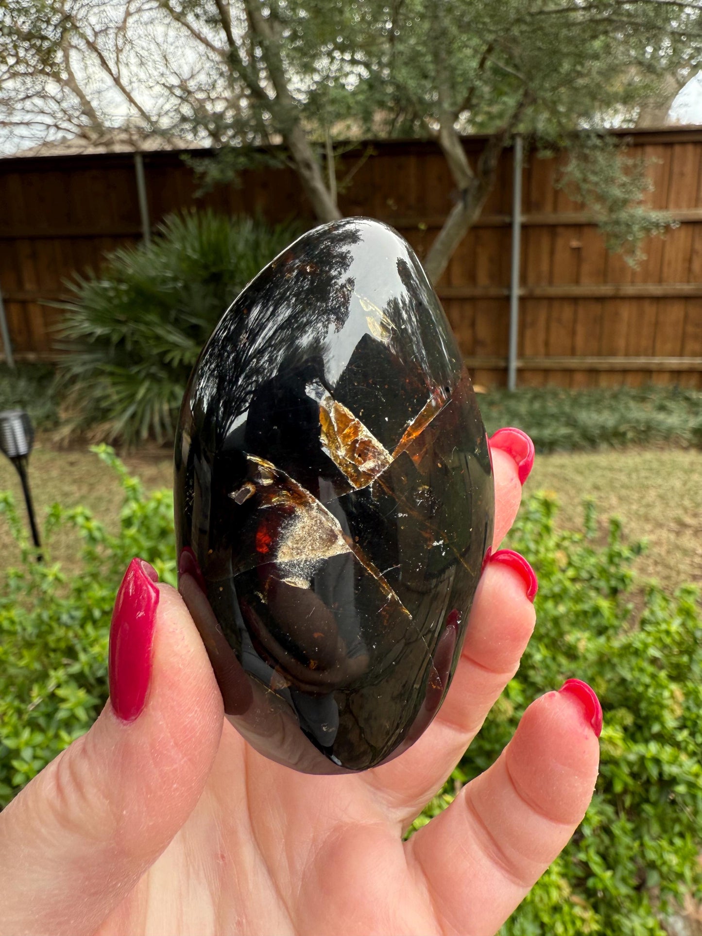 Polished authentic amber tower, New, altar, gift, high vibration crystals, natural, crystal healing, 3”