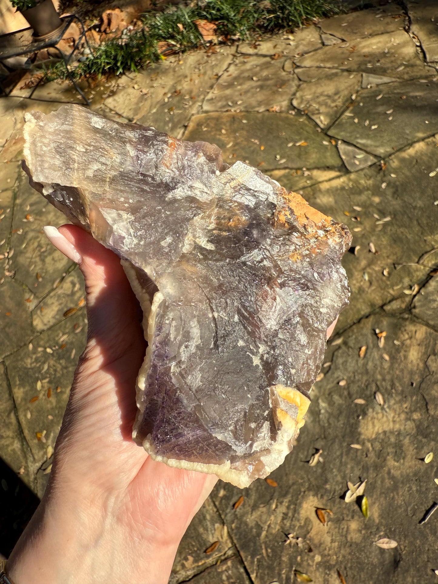 Stunning Purple Fluorite Raw Statement Piece, 5.5”, healing crystals