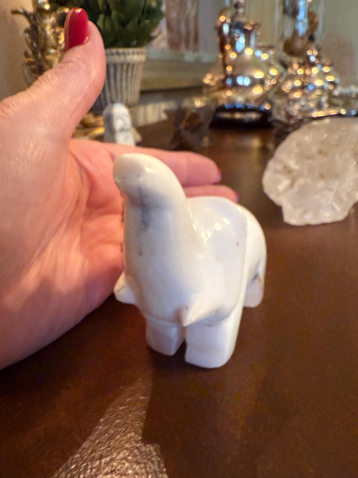 Merlinite Dendritic Agate Elephant, New, Crystal Healing, Tarot, High Vibration Crystals, 3.25”