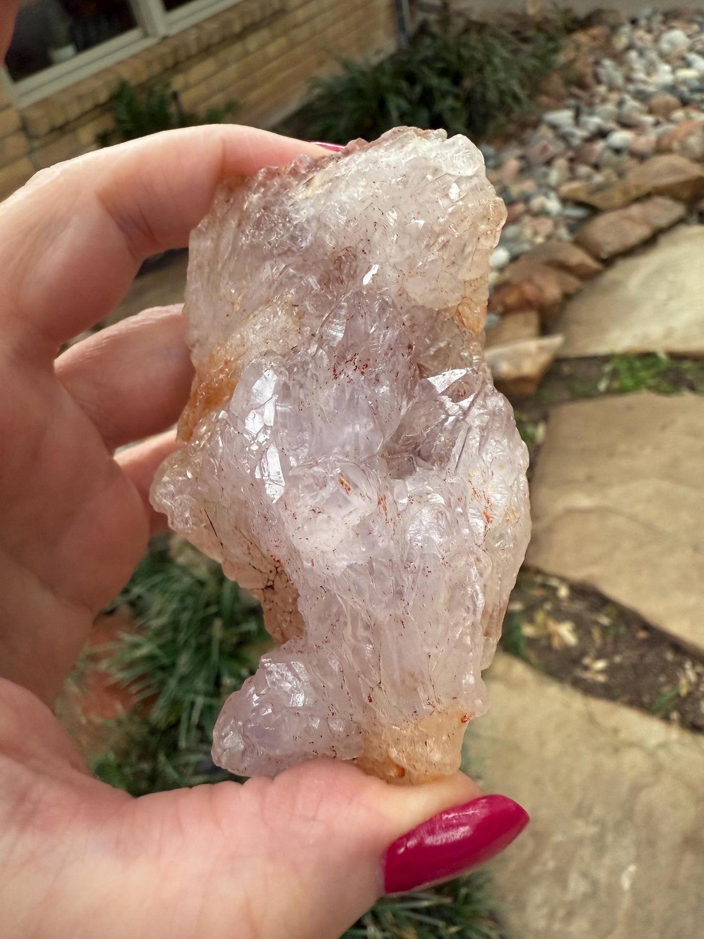 Amethyst Flower Crystal Cluster, 3.5”, crystal healing, high vibration crystals, gifts, palm stone