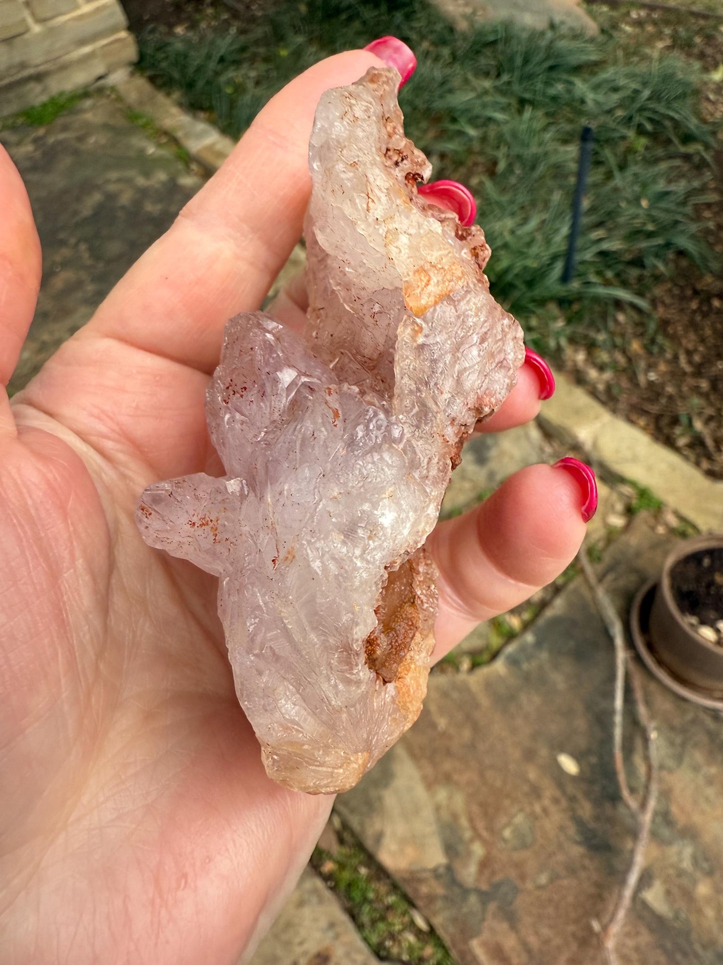 Amethyst Flower Crystal Cluster, 3.5”, crystal healing, high vibration crystals, gifts, palm stone