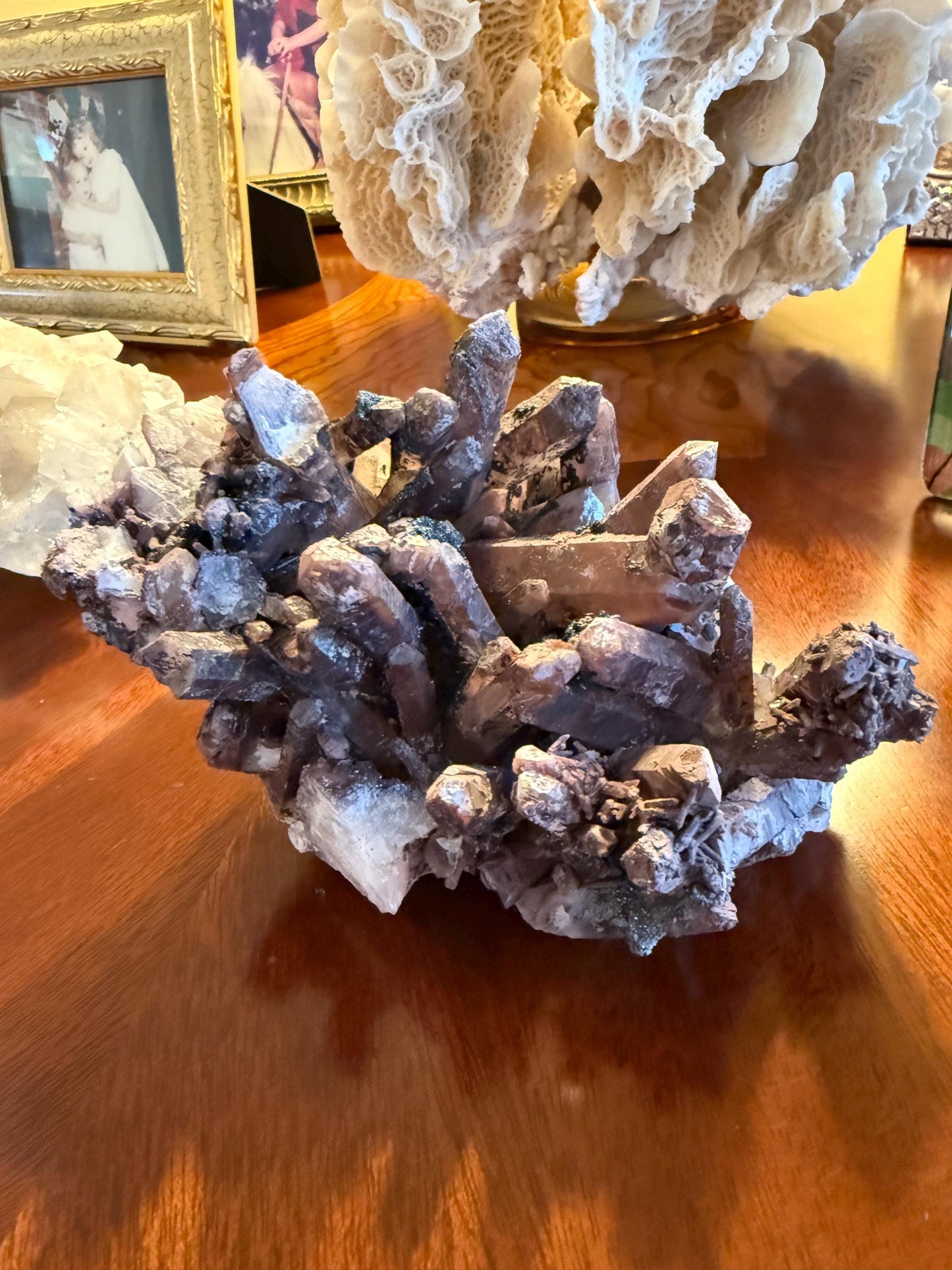Purple Dragon Lemurian Cluster Bed, new, high quality, museum quality, crystal healing, 6”, premium