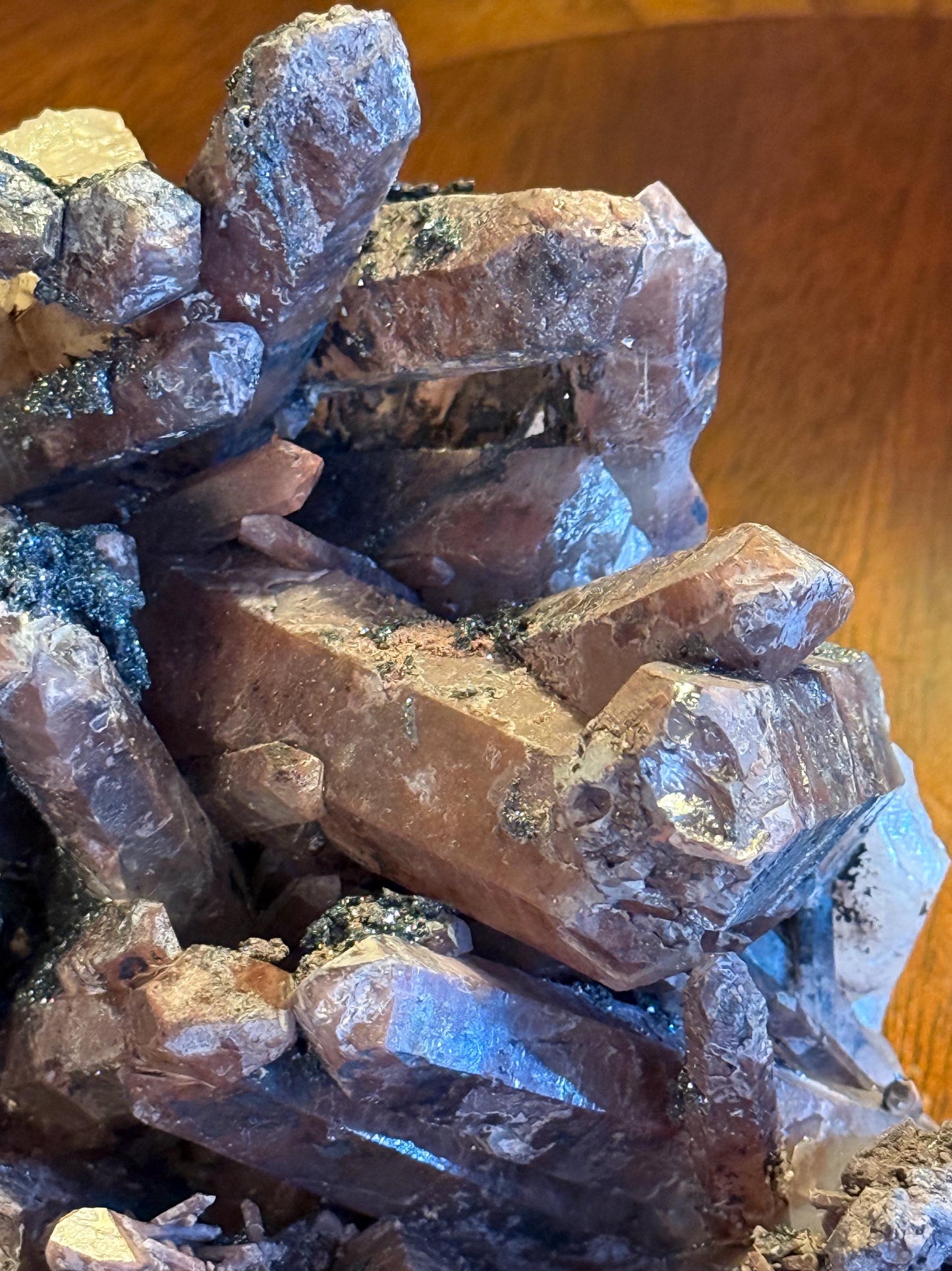 Purple Dragon Lemurian Cluster Bed, new, high quality, museum quality, crystal healing, 6”, premium