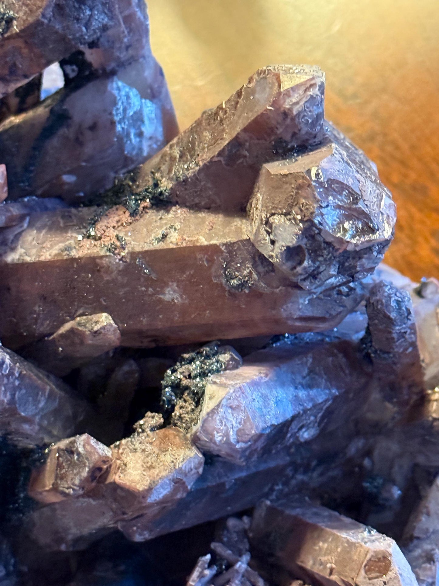 Purple Dragon Lemurian Cluster Bed, new, high quality, museum quality, crystal healing, 6”, premium