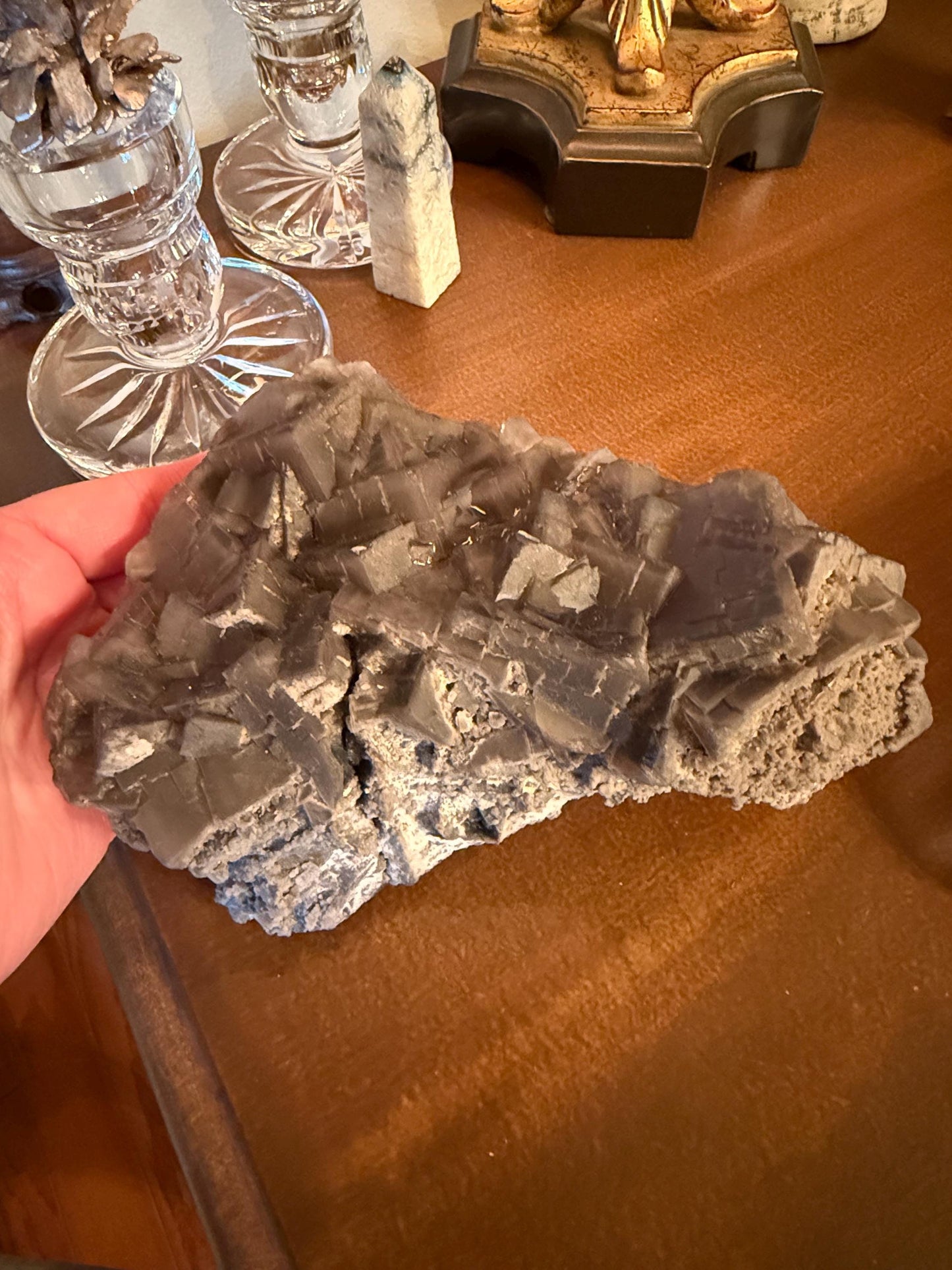 Stunning Purple Fluorite Raw Statement Piece, 6.75”