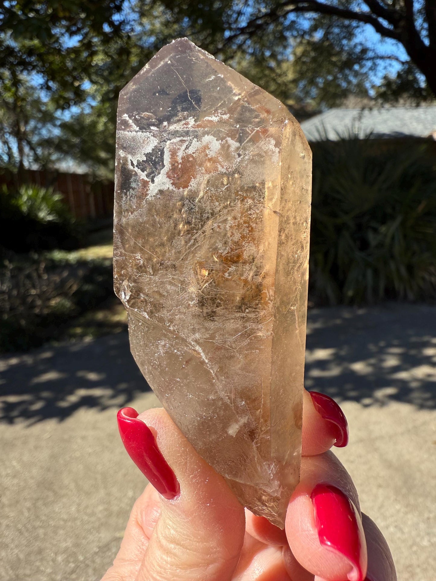 Smoky Lemurian wand, 4.1”, glyphs, high vibration crystals, crystal healing, gift