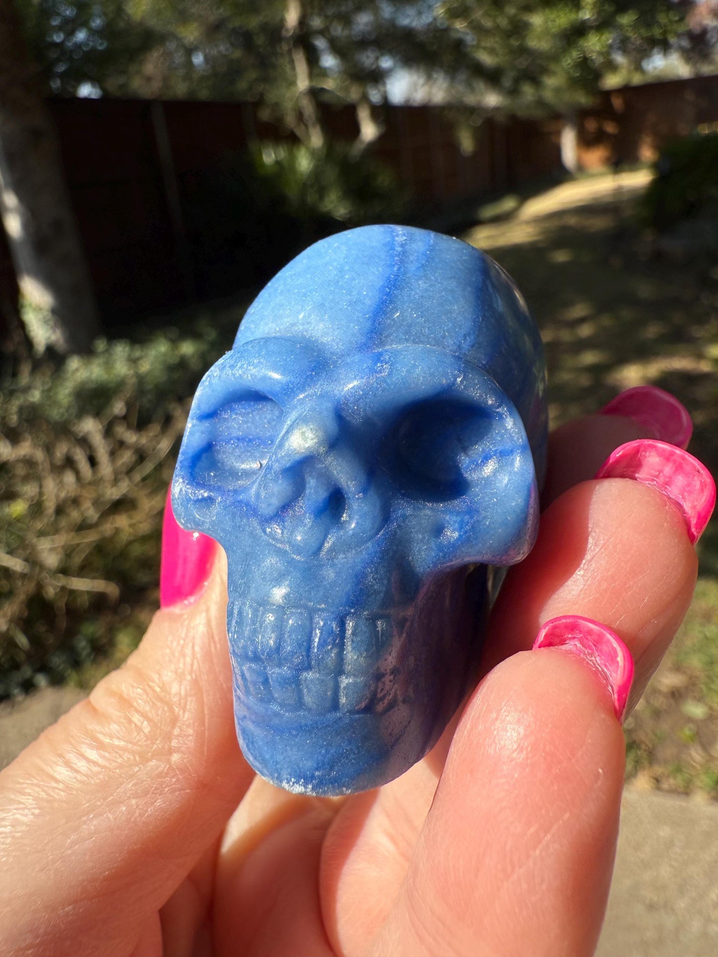 Sodalite Skull, new, authentic, 1.8”, high vibration crystals, altar, crystal magick, crystal healing