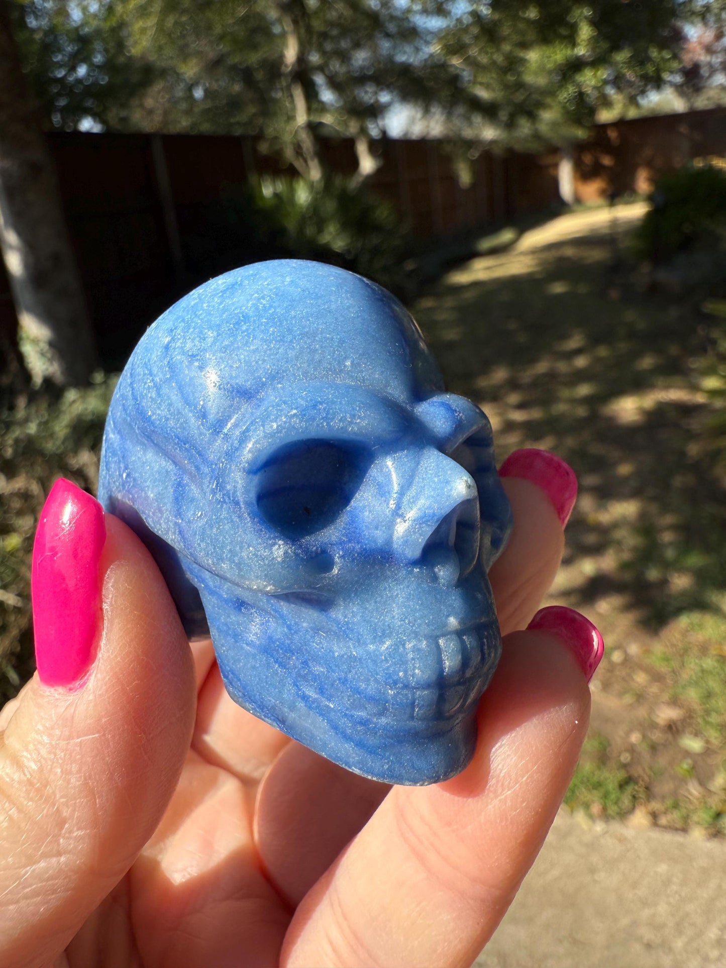 Sodalite Skull, new, authentic, 1.8”, high vibration crystals, altar, crystal magick, crystal healing