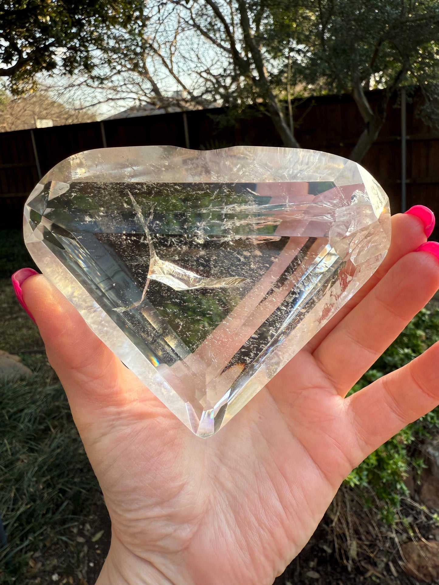 Jumbo Lemurian Polished Heart statement piece, new, high quality, 4.25”, crystal healing, gift