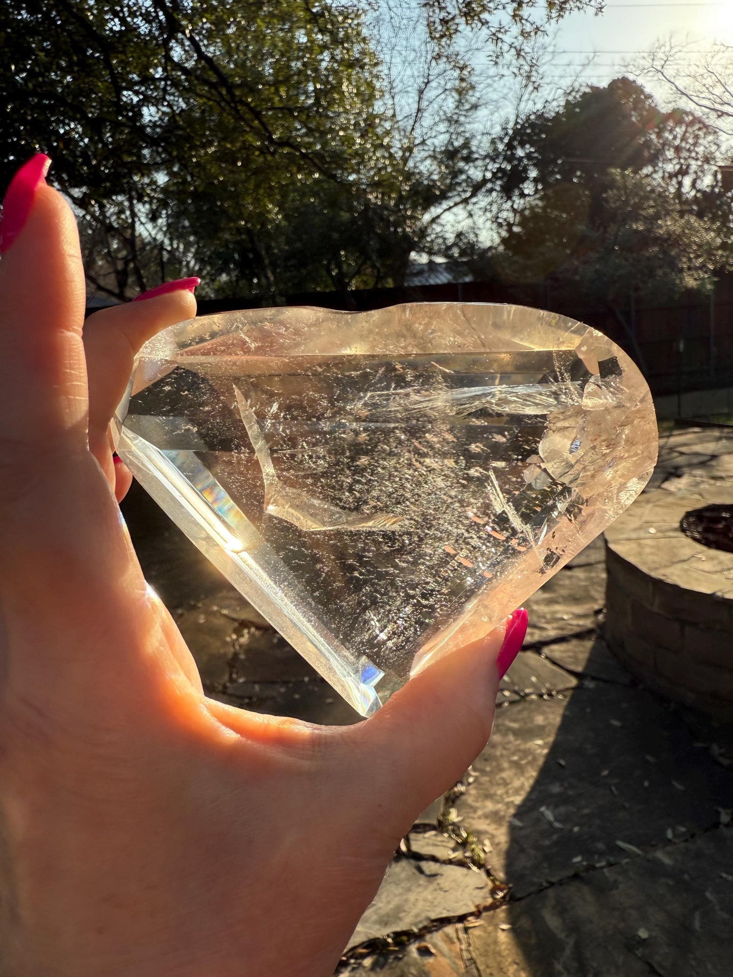 Jumbo Lemurian Polished Heart statement piece, new, high quality, 4.25”, crystal healing, gift