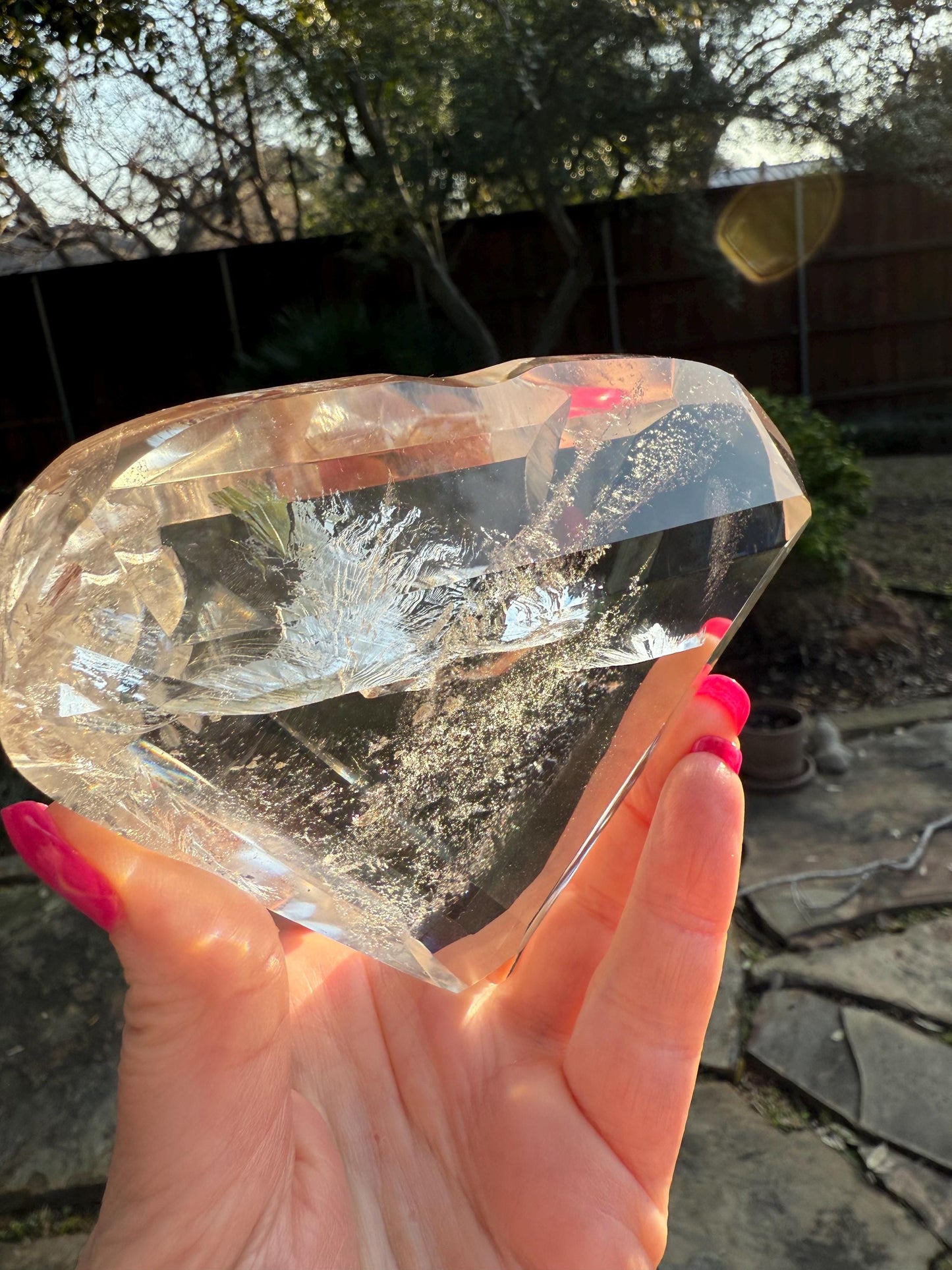 Jumbo Lemurian Polished Heart statement piece, new, high quality, 4.25”, crystal healing, gift