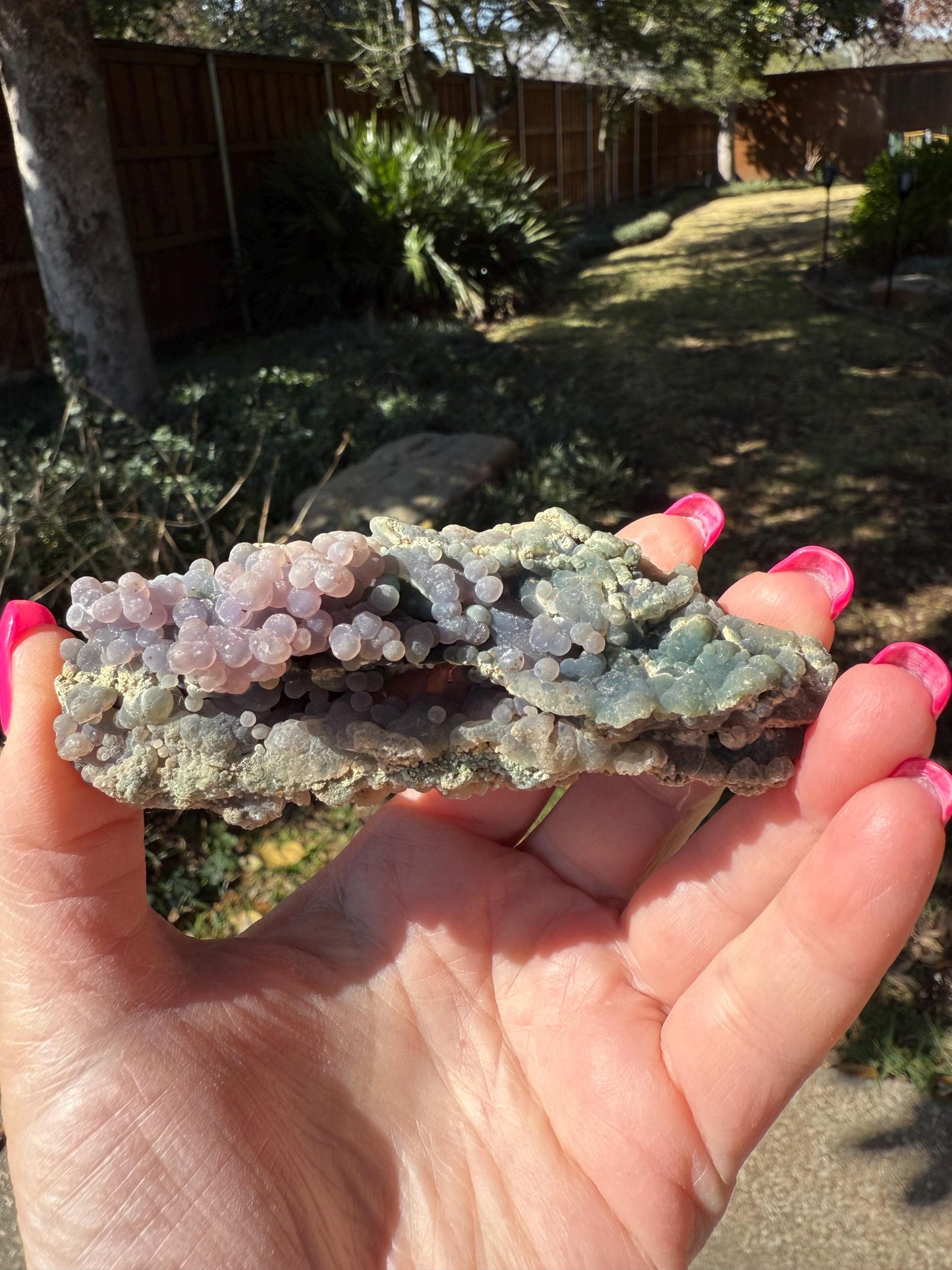 Grape Agate Cluster Bed, gift, altar, statement piece, new, high vibration crystals, 4”