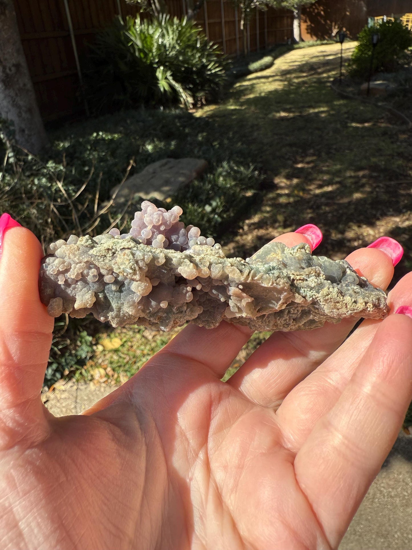 Grape Agate Cluster Bed, gift, altar, statement piece, new, high vibration crystals, 4”
