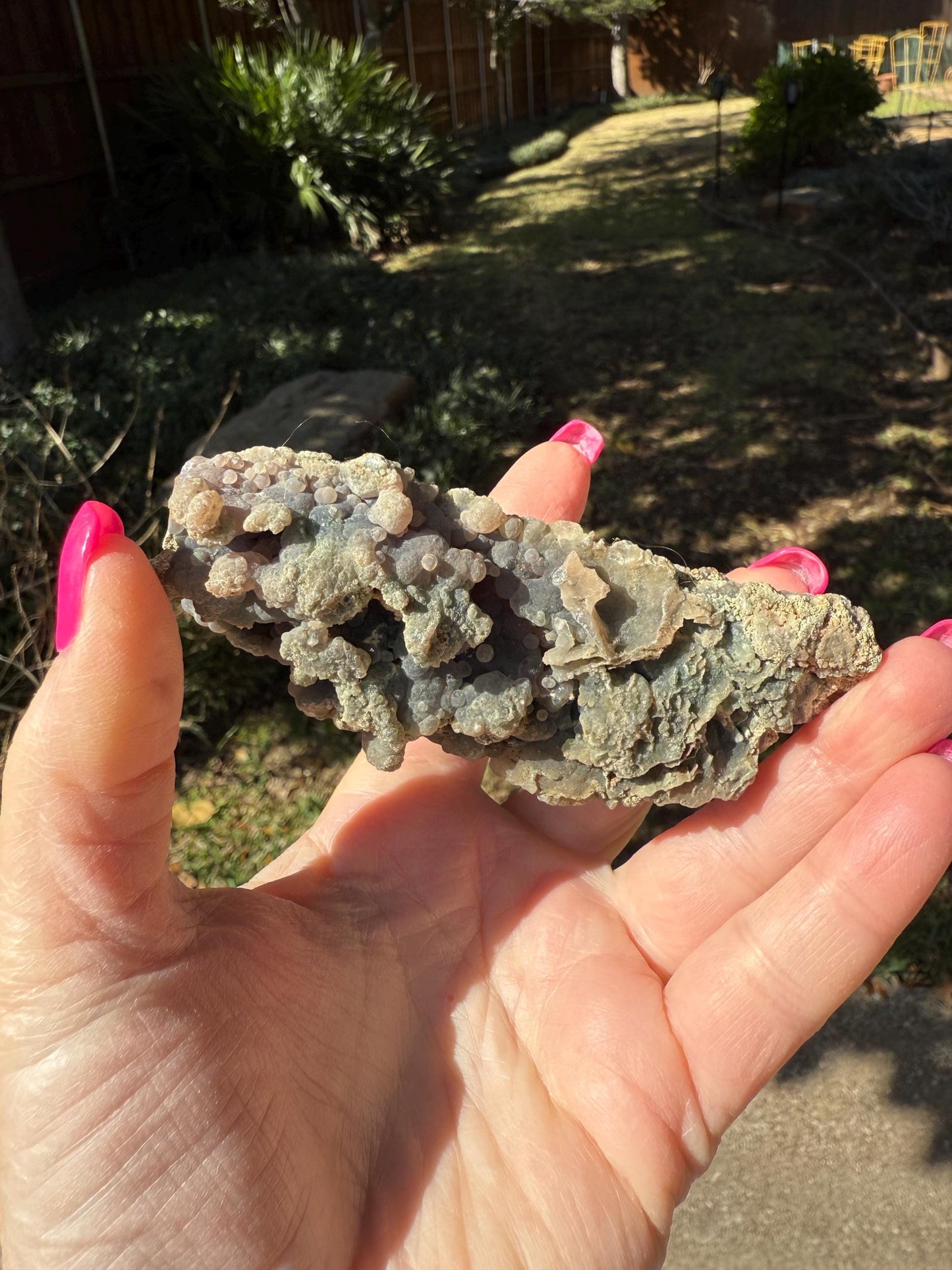 Grape Agate Cluster Bed, gift, altar, statement piece, new, high vibration crystals, 4”