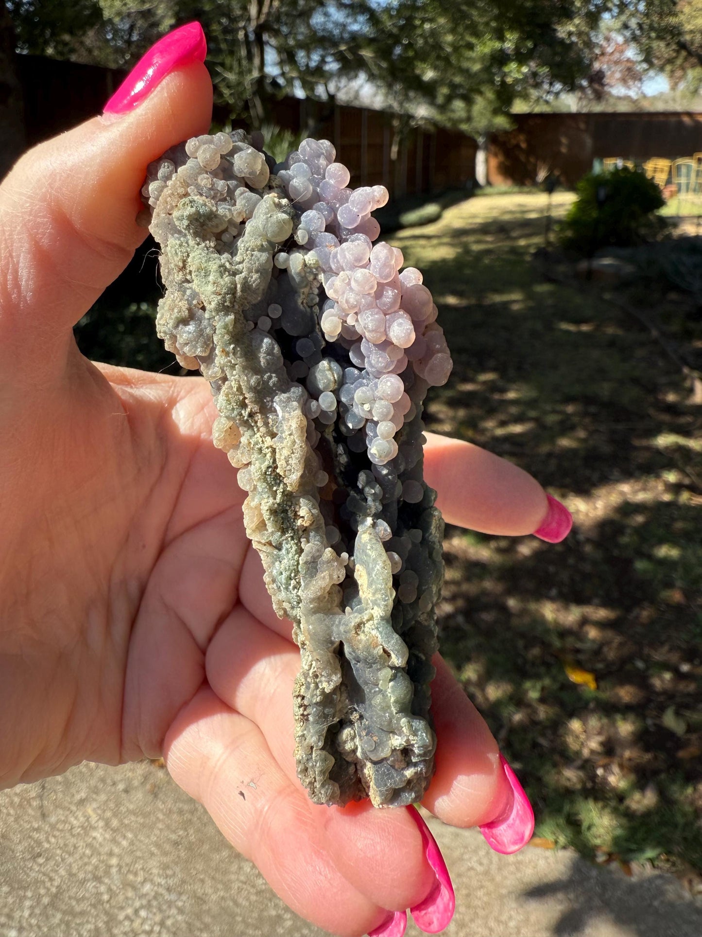 Grape Agate Cluster Bed, gift, altar, statement piece, new, high vibration crystals, 4”