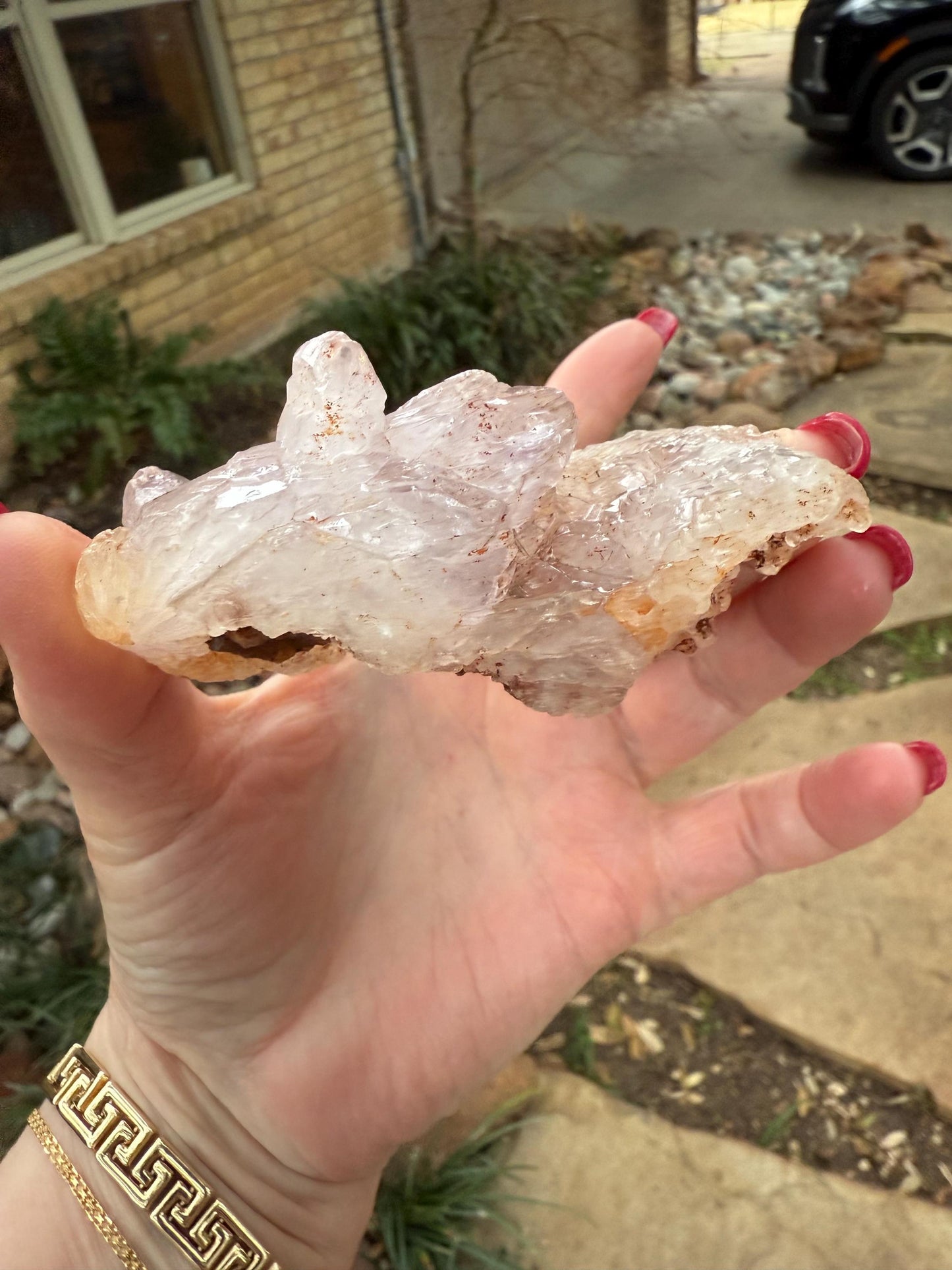 Amethyst Flower Crystal Cluster, 3.5”, crystal healing, high vibration crystals, gifts, palm stone