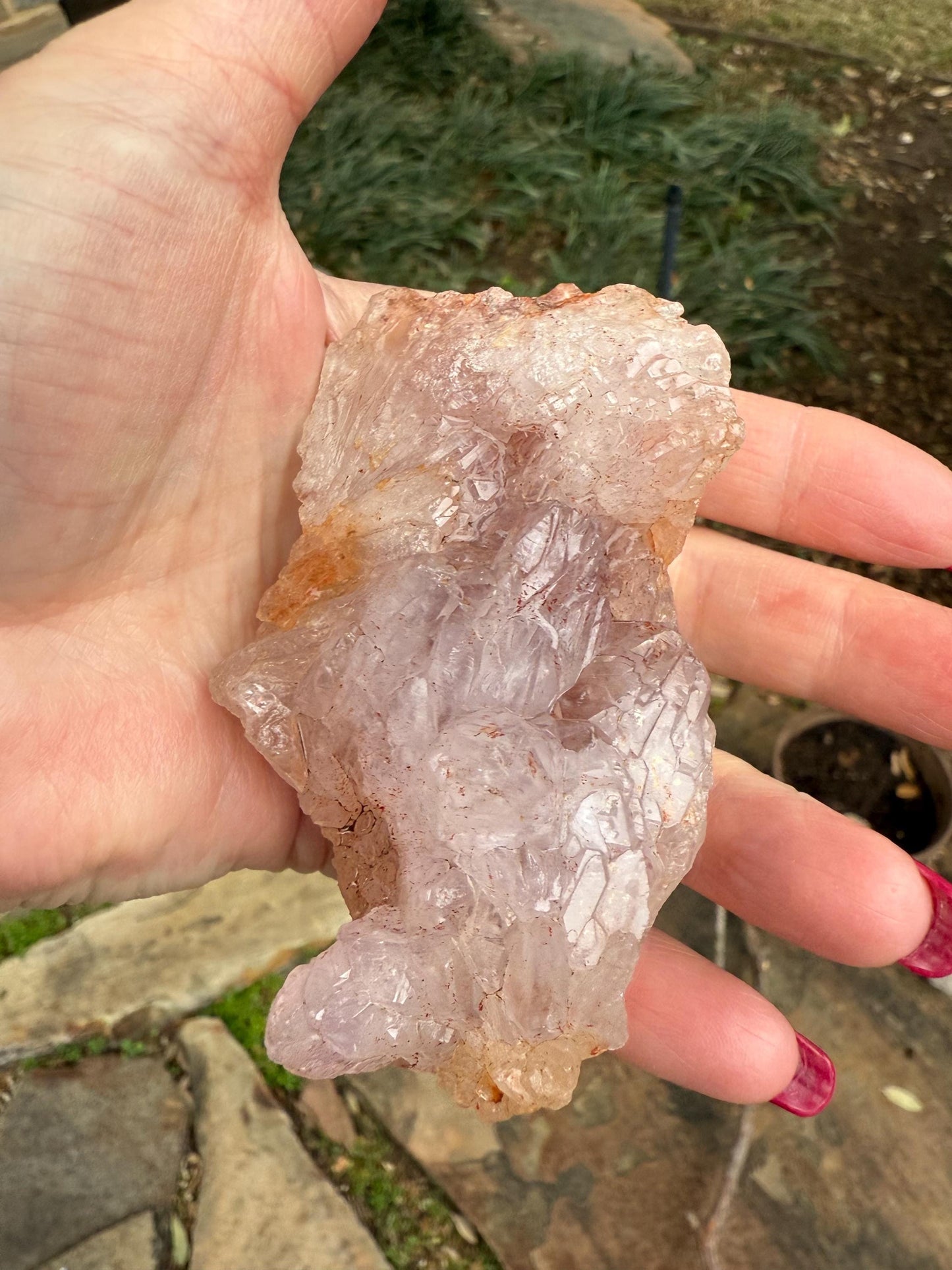 Amethyst Flower Crystal Cluster, 3.5”, crystal healing, high vibration crystals, gifts, palm stone