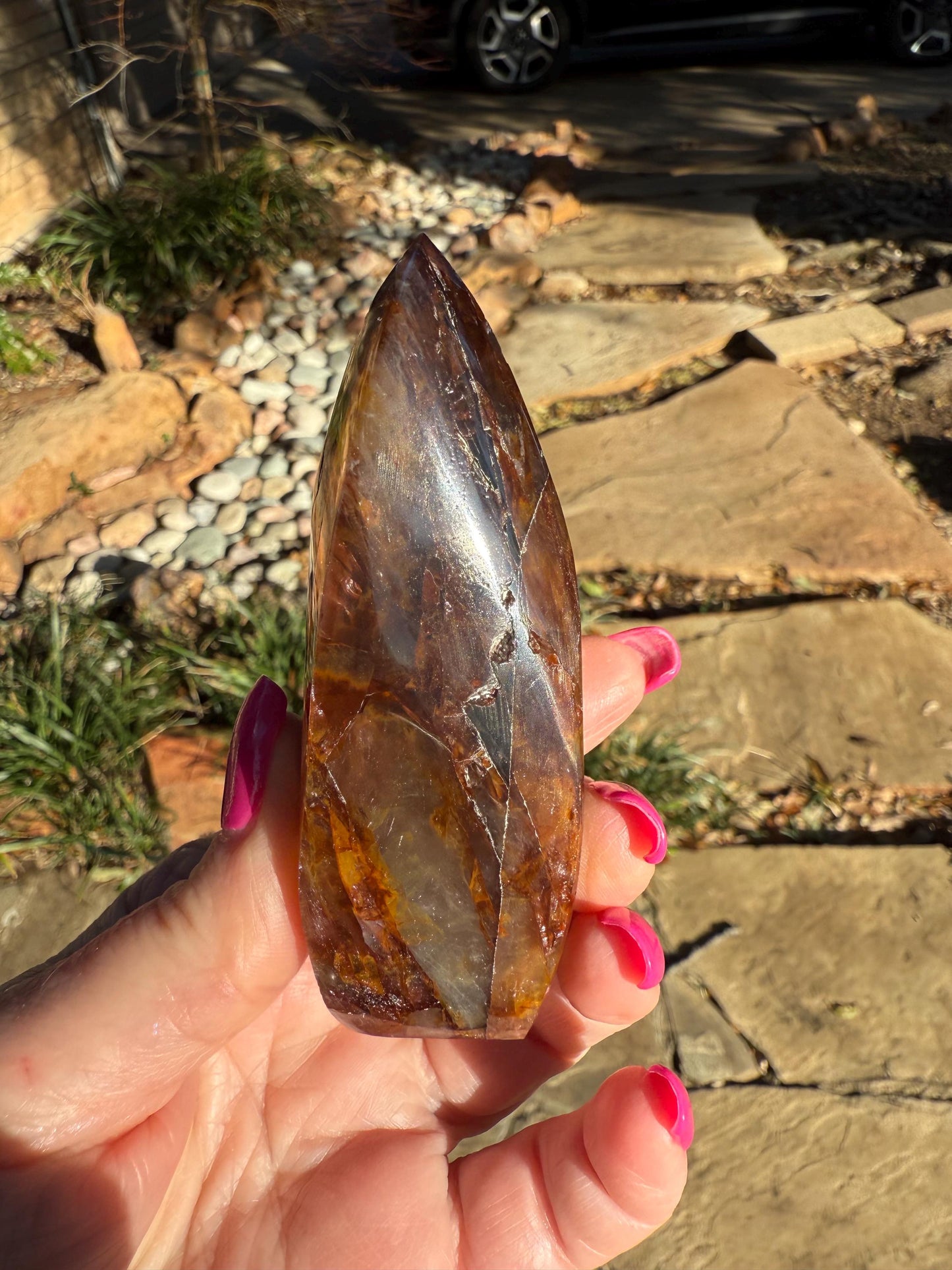 Golden Healer Flame, new, altar, gifts, tarot, crystal healing, high vibration crystals, 3.5”