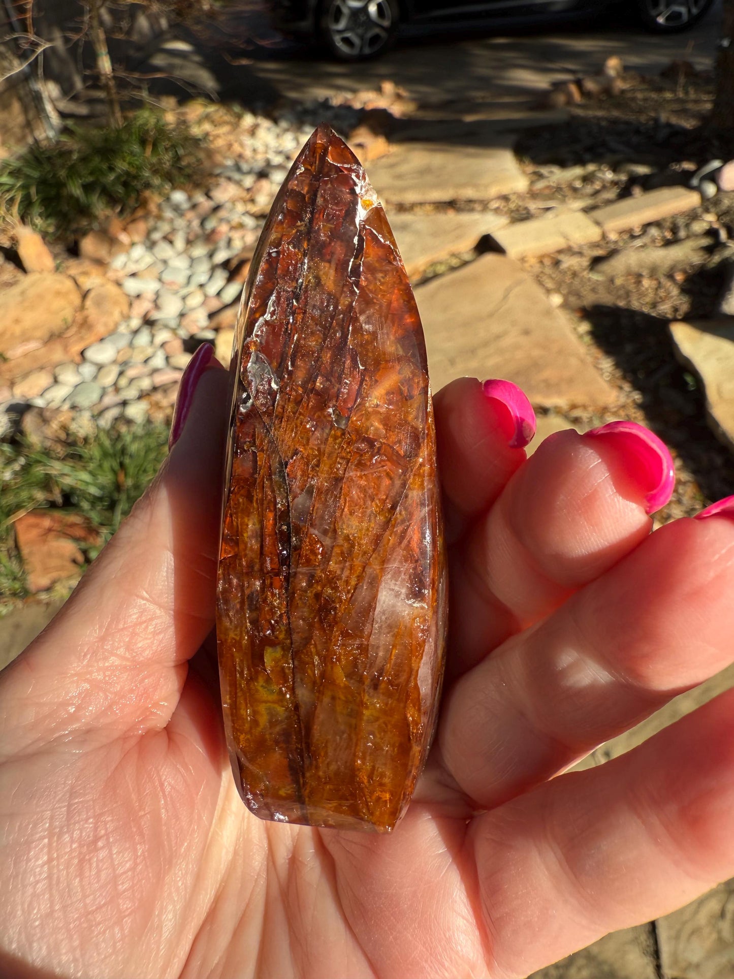Golden Healer Flame, new, altar, gifts, tarot, crystal healing, high vibration crystals, 3.5”
