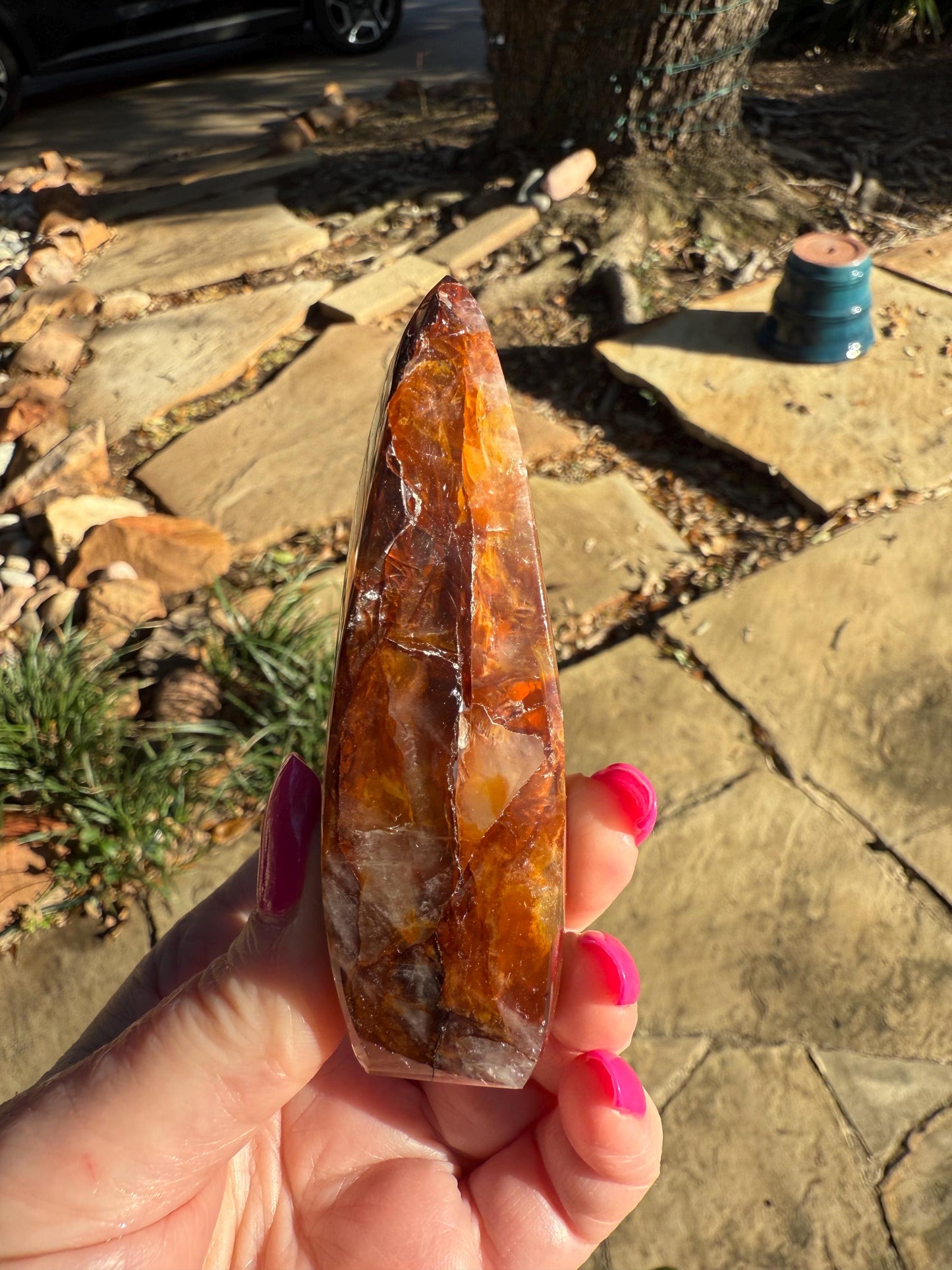 Golden Healer Flame, new, altar, gifts, tarot, crystal healing, high vibration crystals, 3.5”