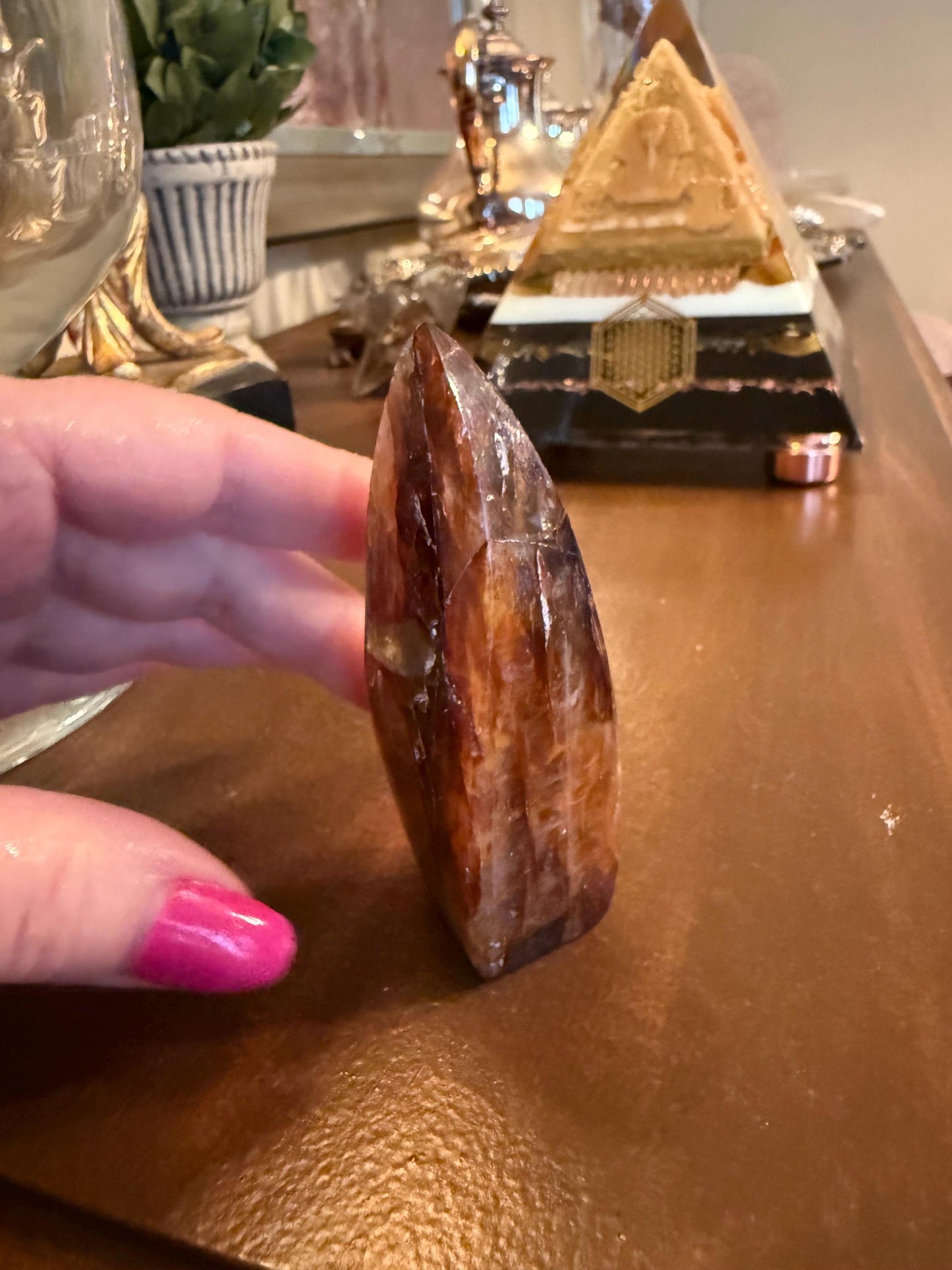 Golden Healer Flame, new, altar, gifts, tarot, crystal healing, high vibration crystals, 3.5”