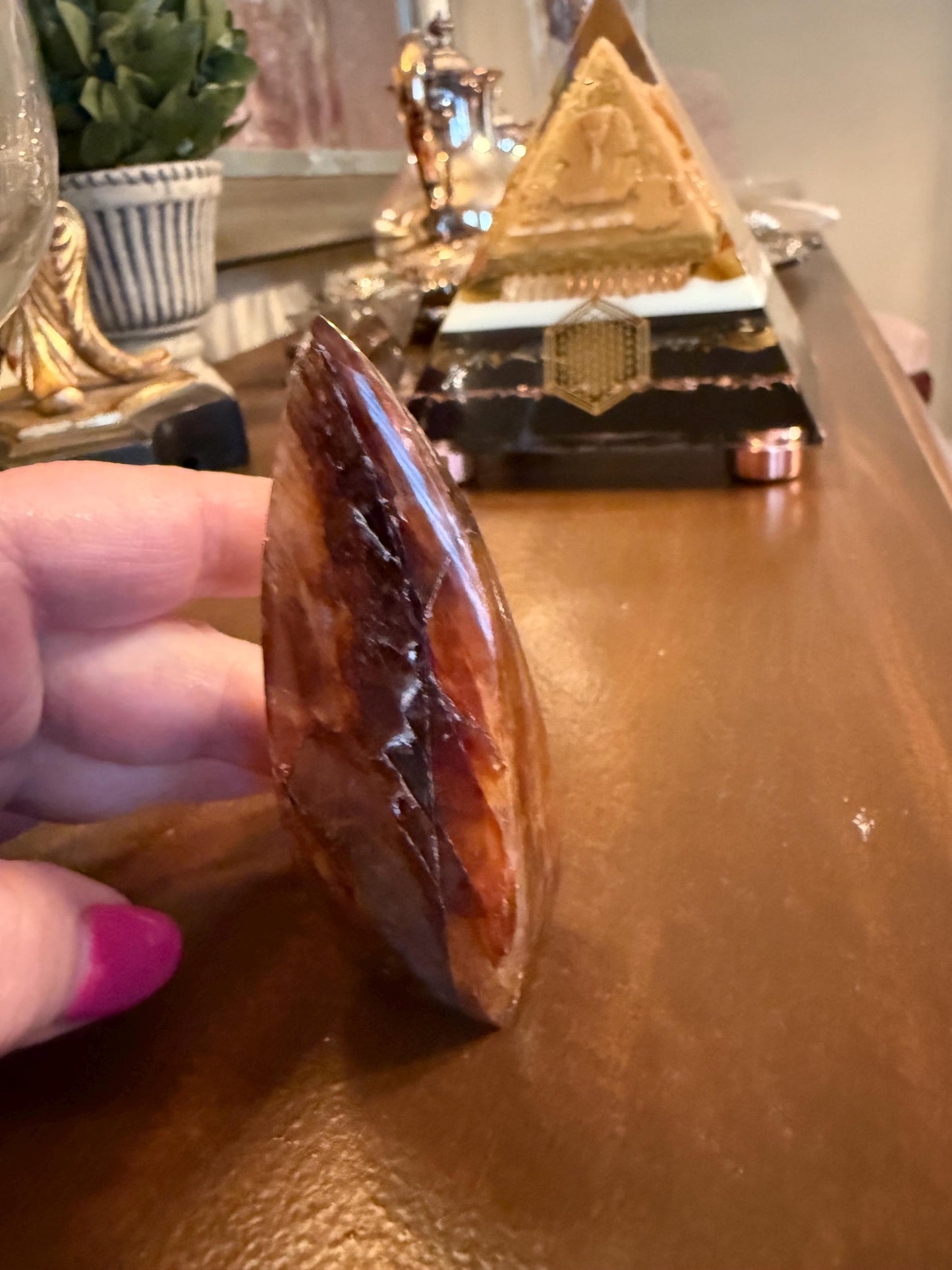 Golden Healer Flame, new, altar, gifts, tarot, crystal healing, high vibration crystals, 3.5”