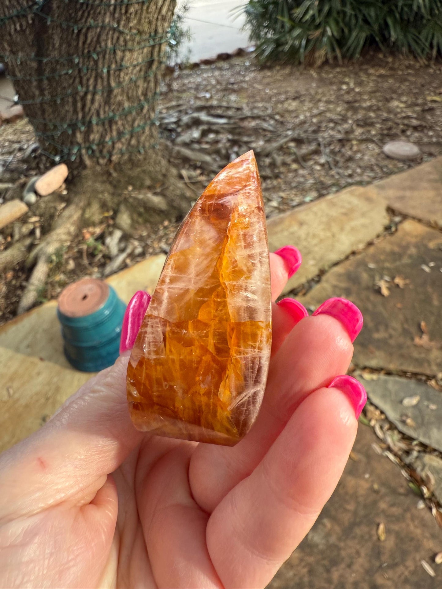 Golden Healer Flame, new, altar, gifts, tarot, crystal healing, high vibration crystals, 2.5”