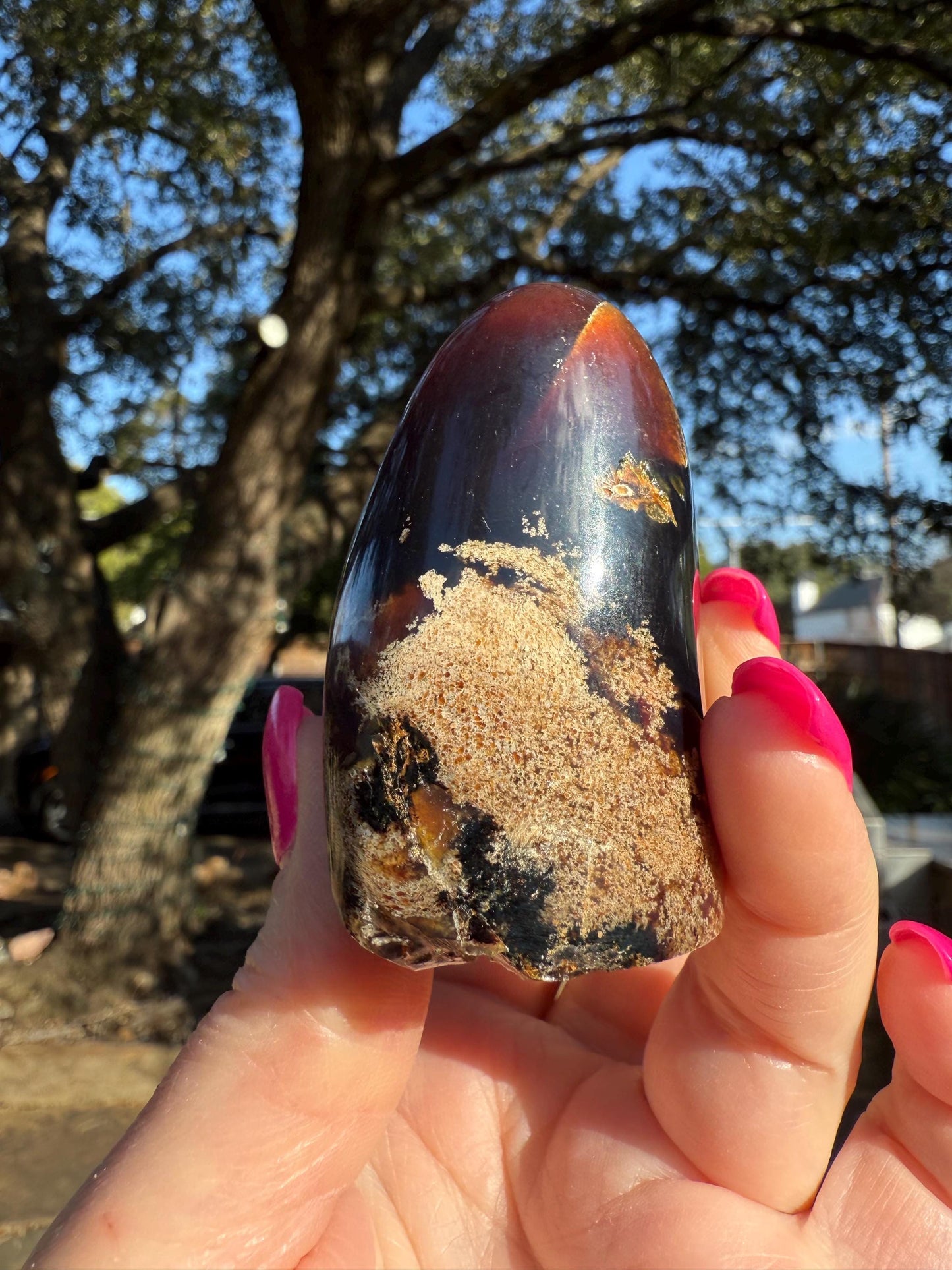 Polished authentic amber tower, New, altar, gift, high vibration crystals, natural, crystal healing, 2.5”