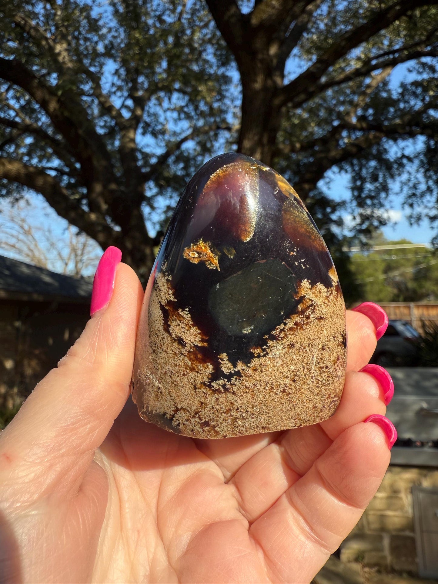 Polished authentic amber tower, New, altar, gift, high vibration crystals, natural, crystal healing, 2.5”