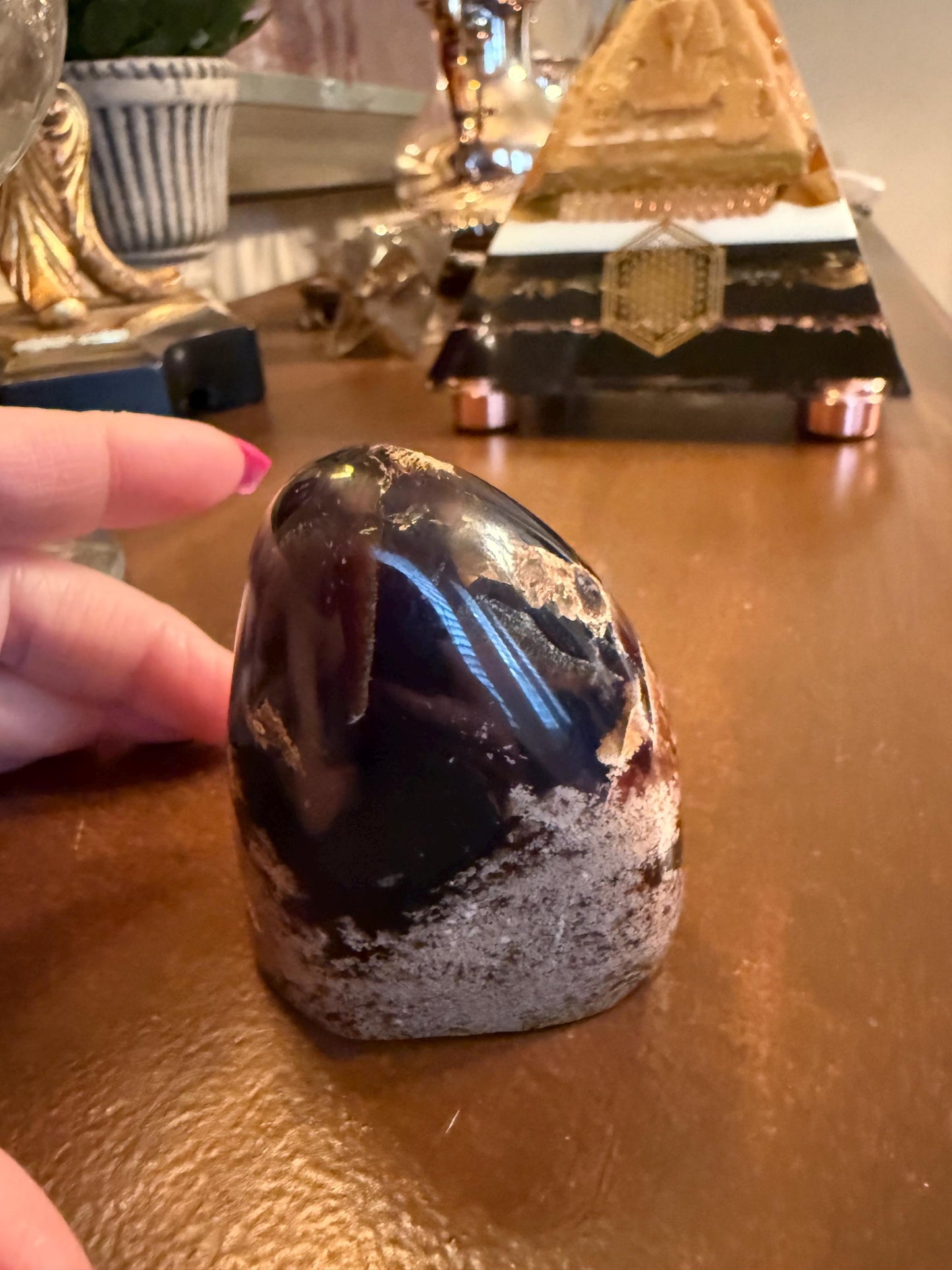 Polished authentic amber tower, New, altar, gift, high vibration crystals, natural, crystal healing, 2.5”