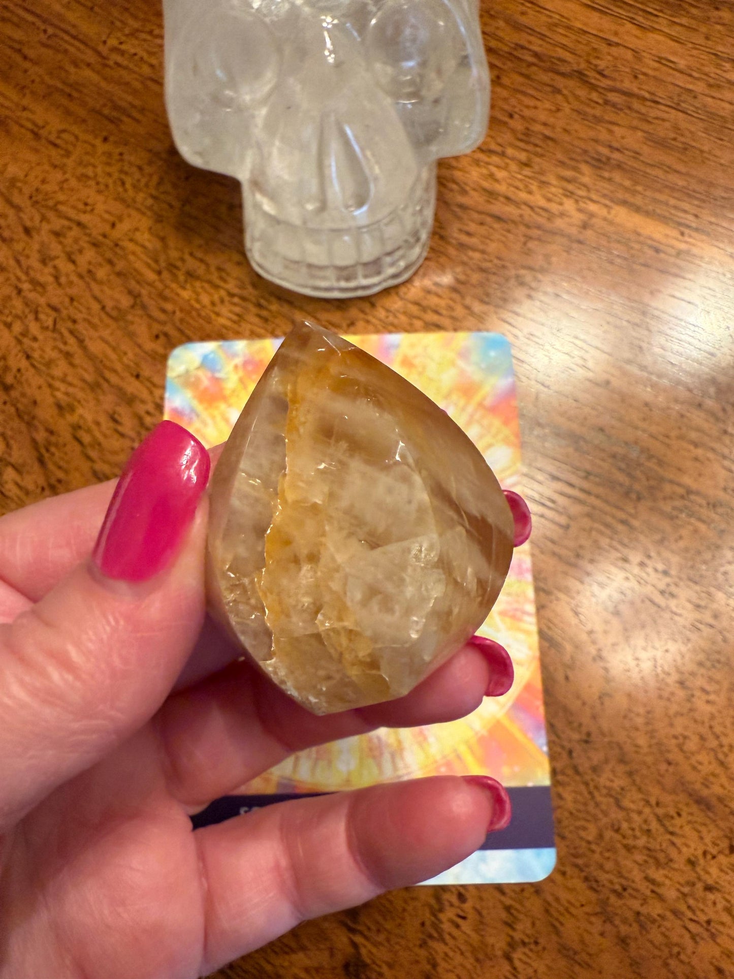 Golden Healer Flame, new, altar, gifts, tarot, crystal healing, high vibration crystals, 1.75”