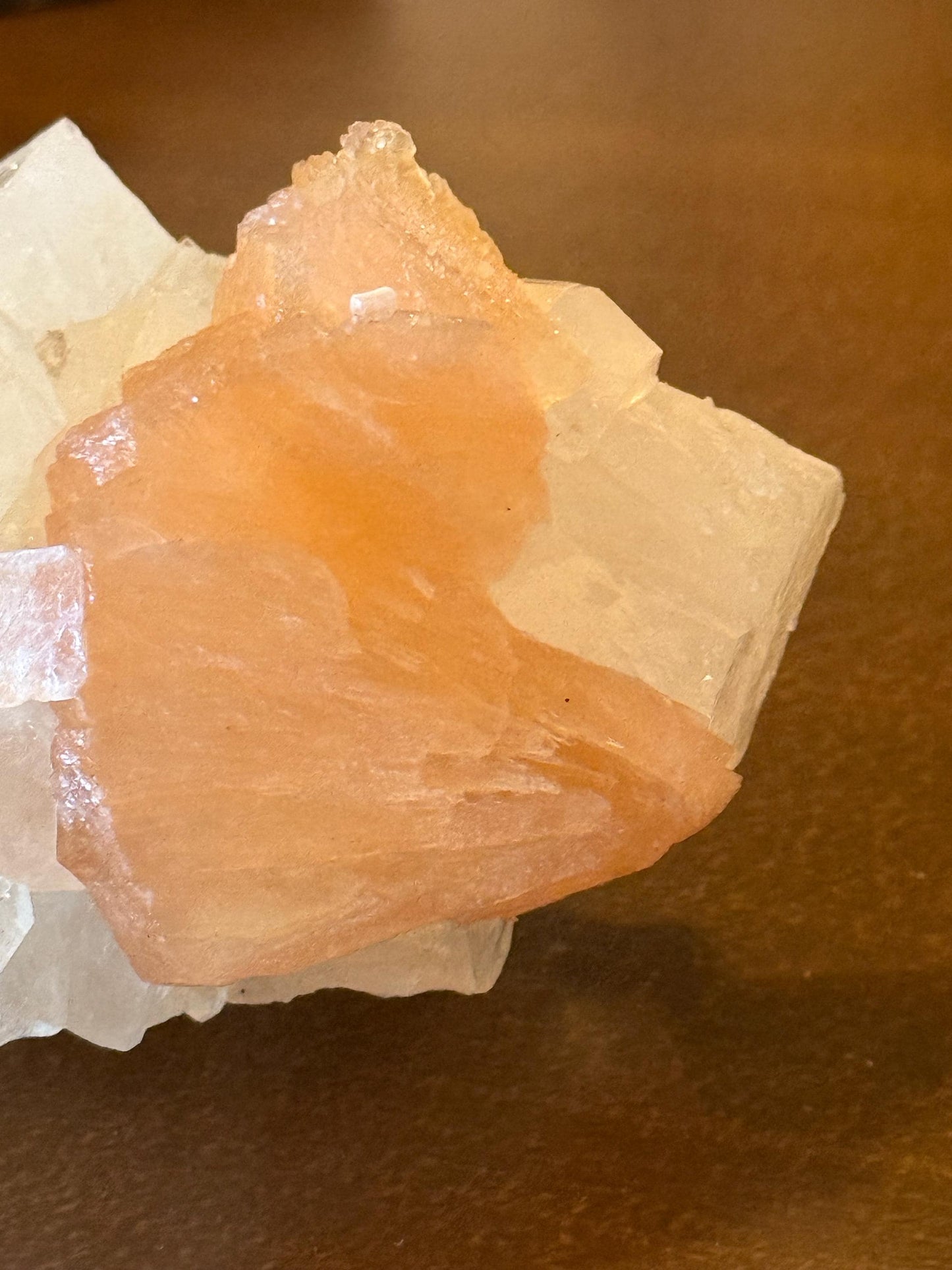 Extra Large Apophyllite Fairy Bed with points like diamonds, peach stilbite, new, high vibration crystals, gift, altar, 6.25”