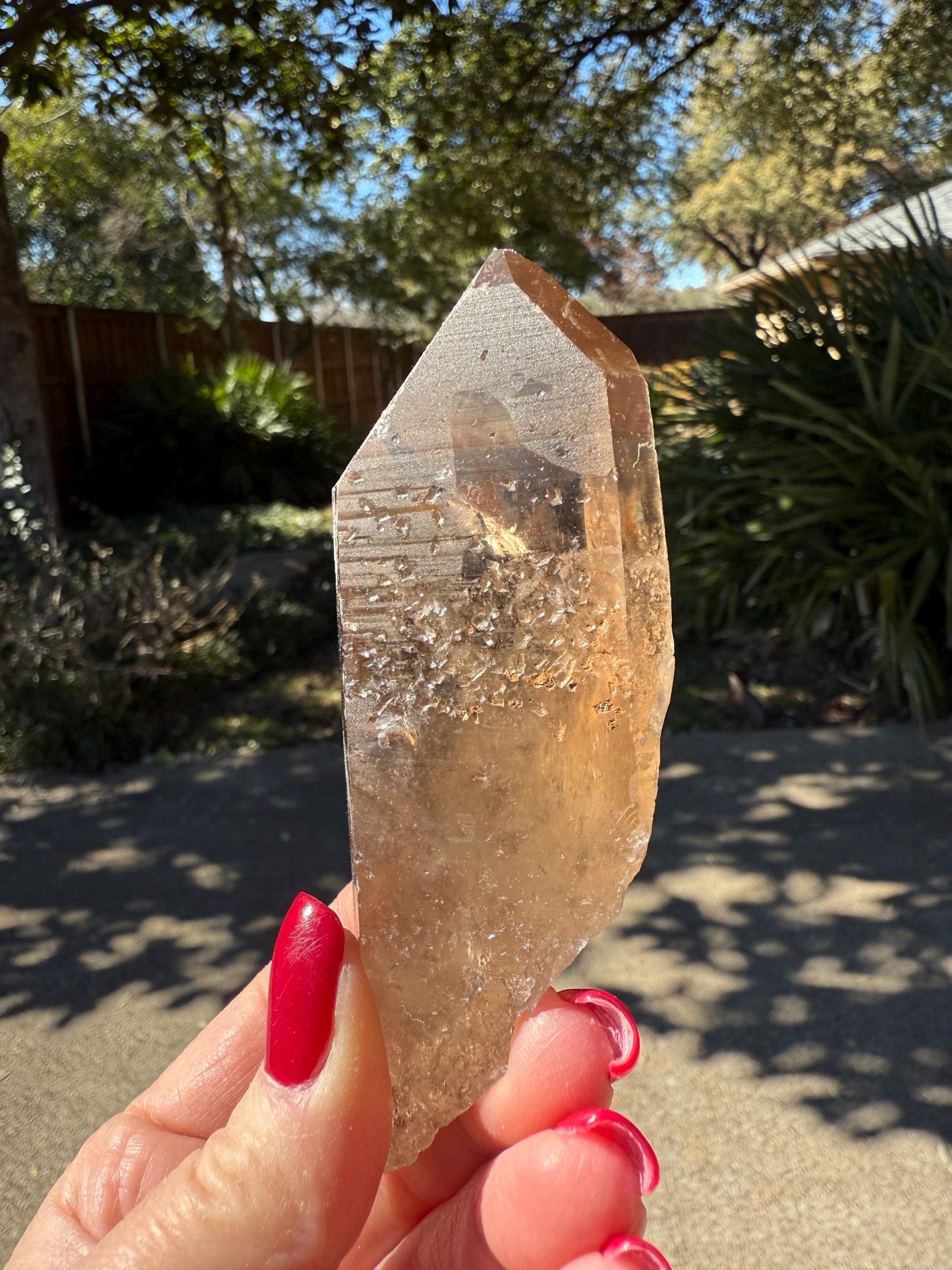Smoky Lemurian wand, 4.1”, glyphs, high vibration crystals, crystal healing, gift