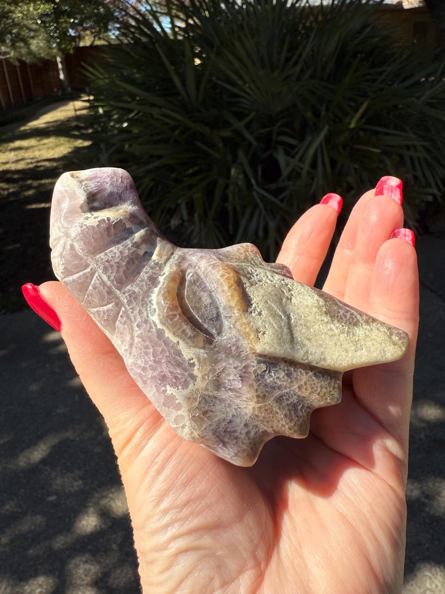 Amethyst Dragon, New palm stone dragon, 4”, crystal healing, gifts, altar, high vibration crystals